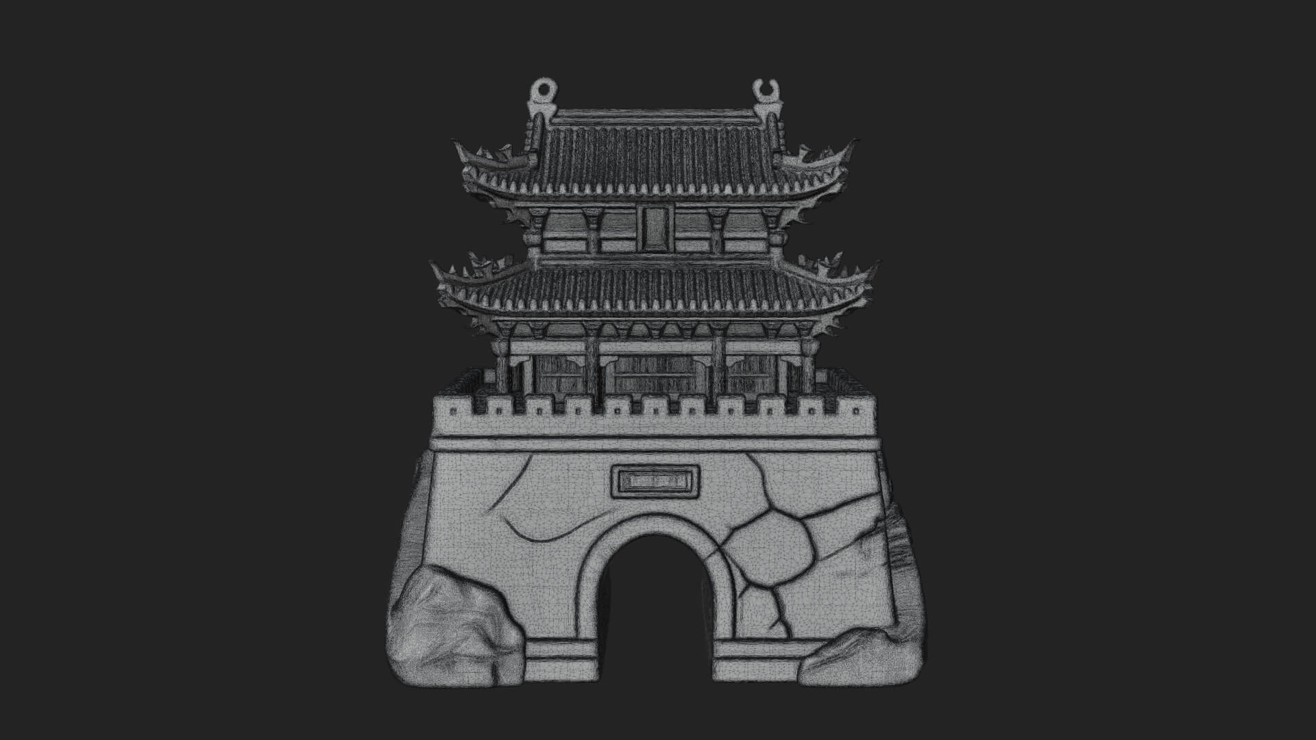 Fortified Pagoda Tower Design 12 3D Print Model 3D Model