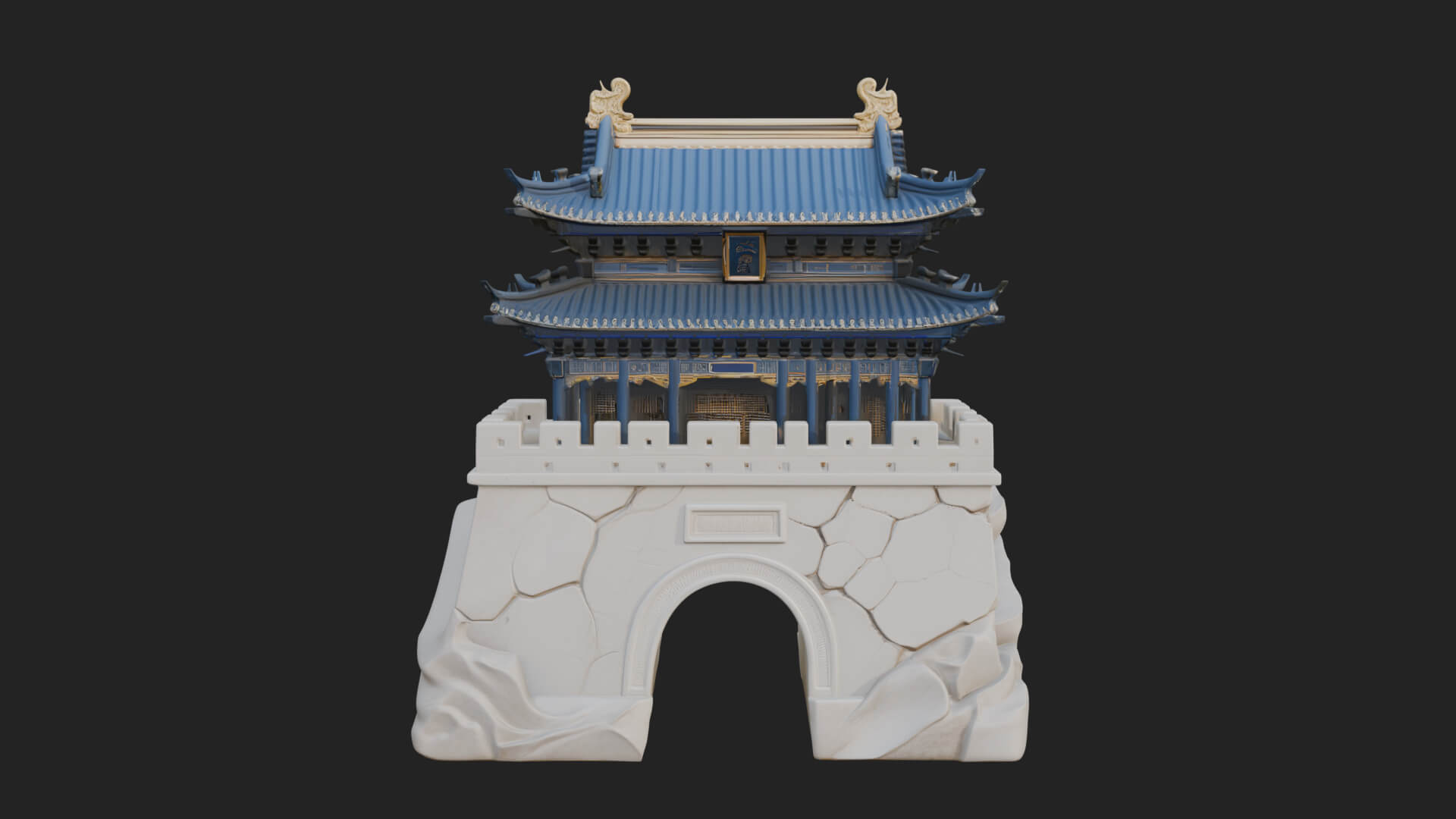 Fortified Pagoda Tower Design 13 3D Print Model 3D Model