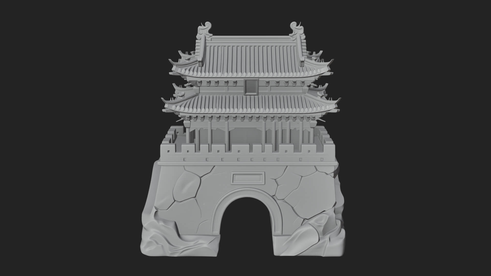 Fortified Pagoda Tower Design 13 3D Print Model 3D Model