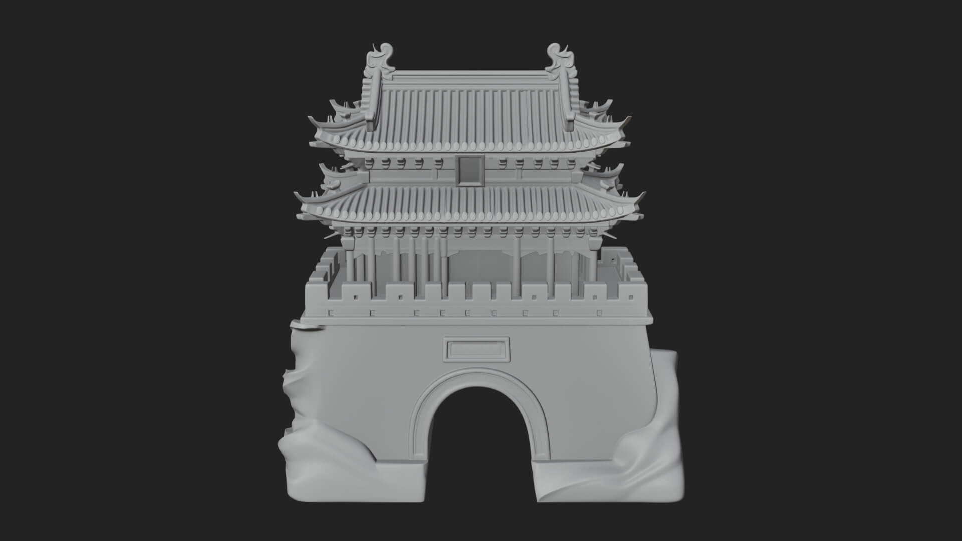 Fortified Pagoda Tower Design 13 3D Print Model 3D Model