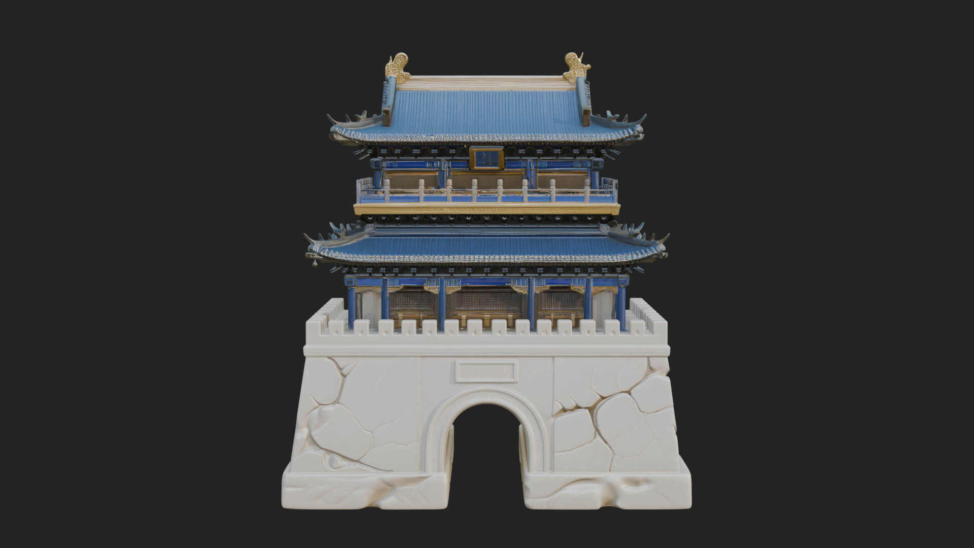 Fortified Pagoda Tower Design 14 3D Print Model 3D Model