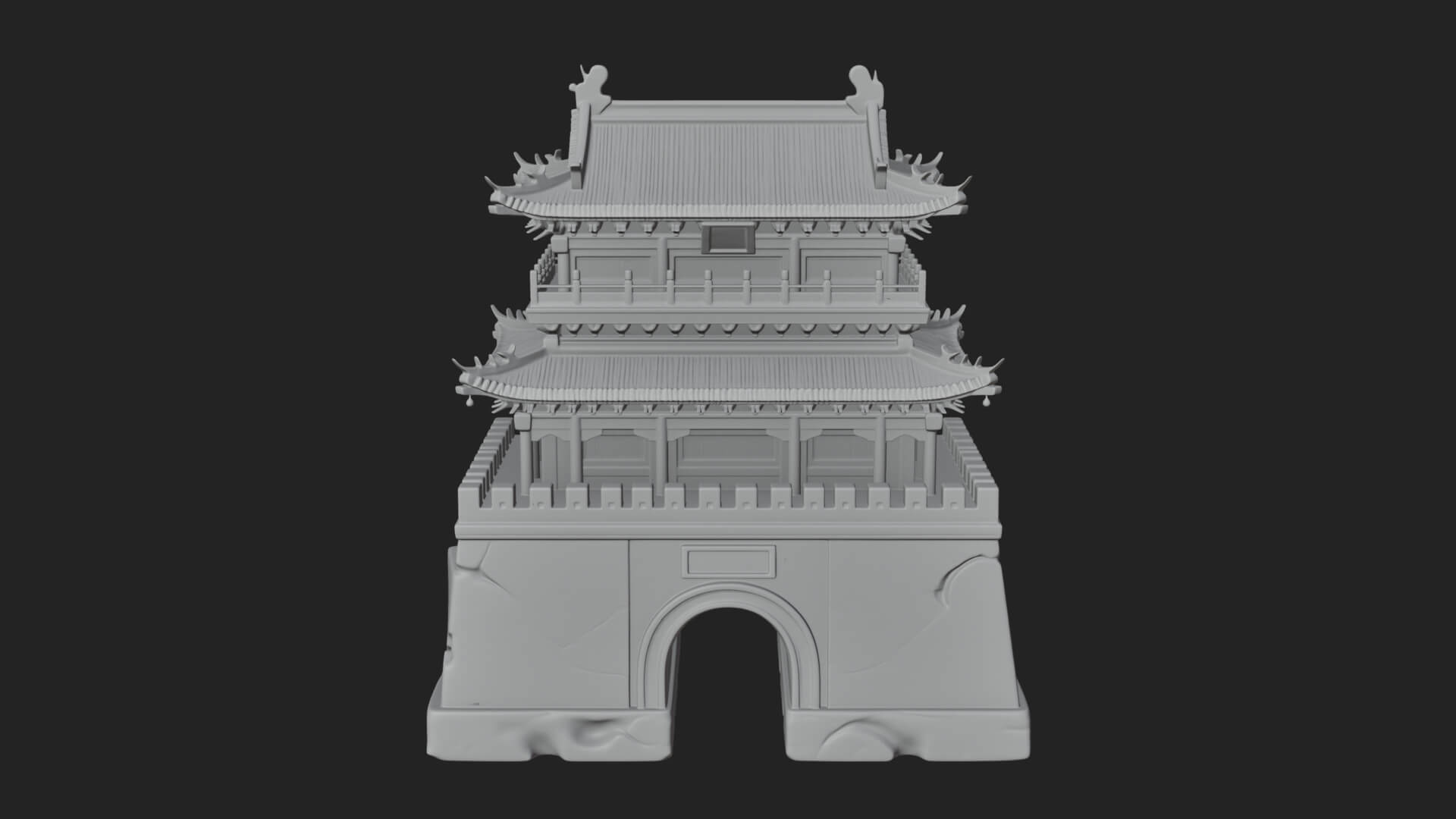 Fortified Pagoda Tower Design 14 3D Print Model 3D Model