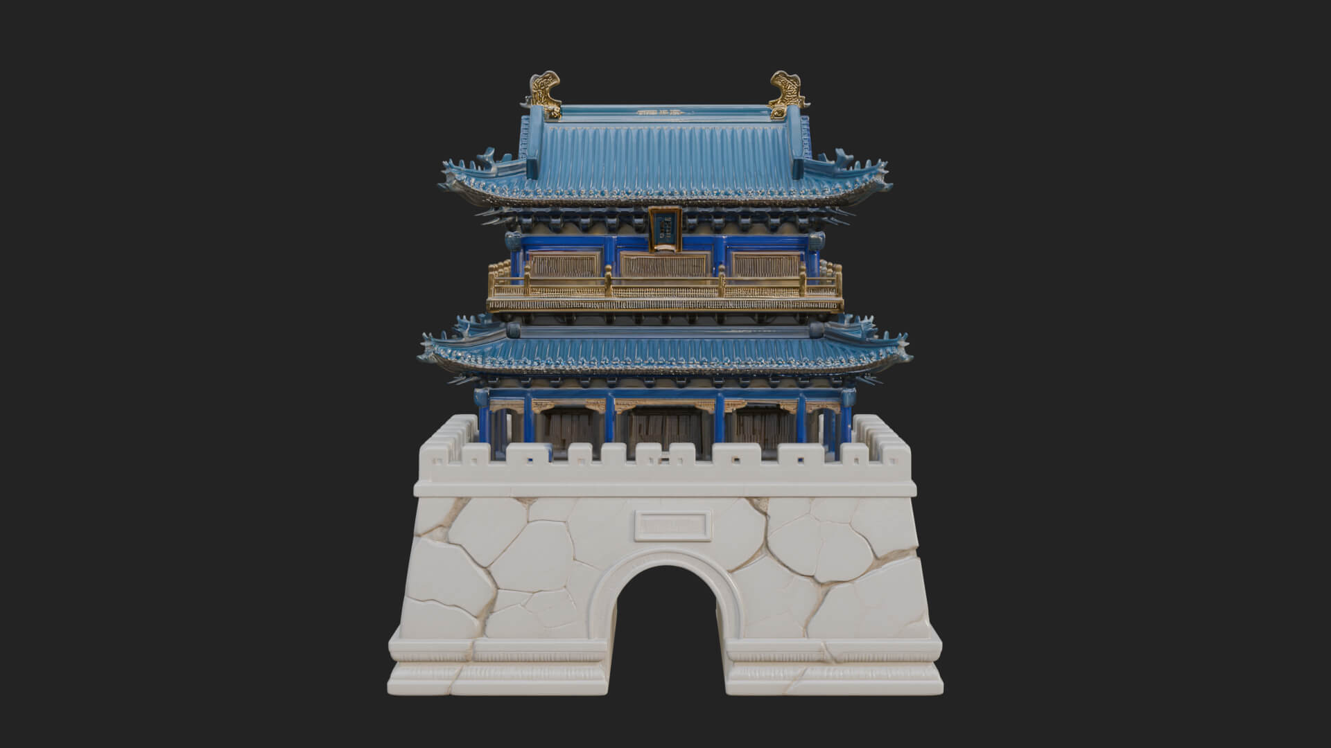 Fortified Pagoda Tower Design 15 3D Print Model 3D Model