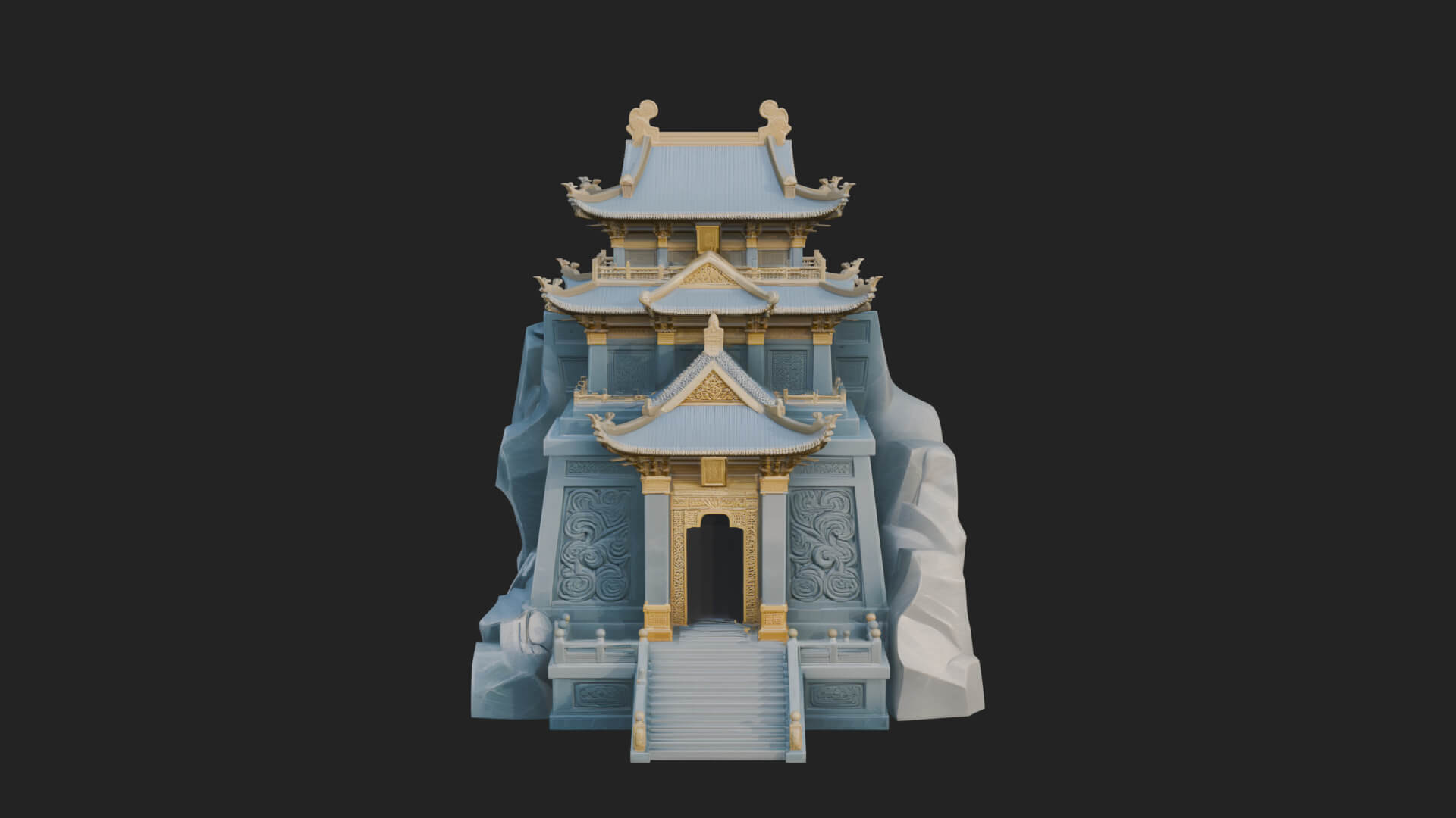 Fortified Pagoda Tower Design 16 3D Print Model 3D Model