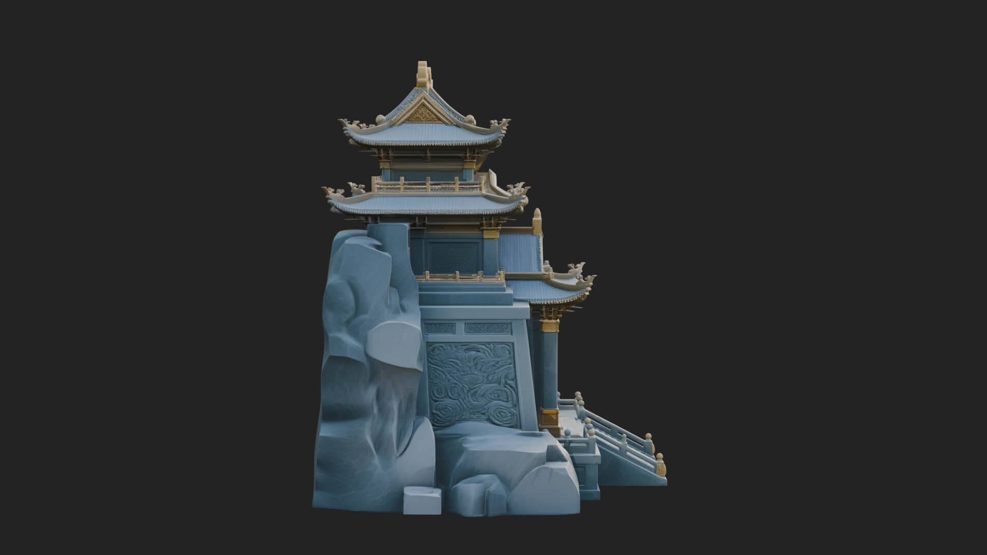 Fortified Pagoda Tower Design 16 3D Print Model 3D Model