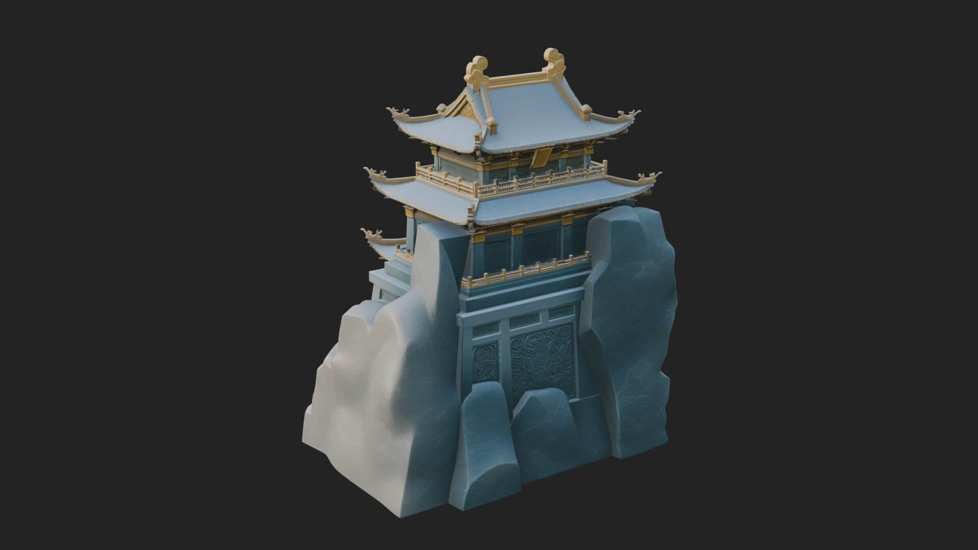 Fortified Pagoda Tower Design 16 3D Print Model 3D Model