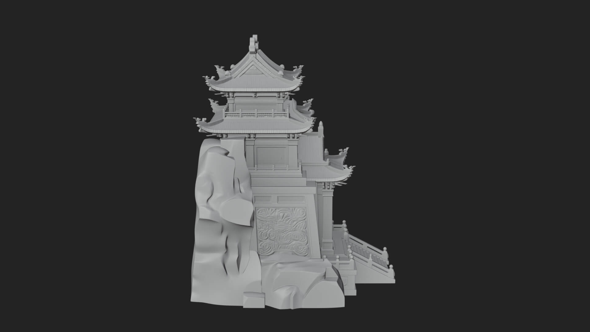 Fortified Pagoda Tower Design 16 3D Print Model 3D Model