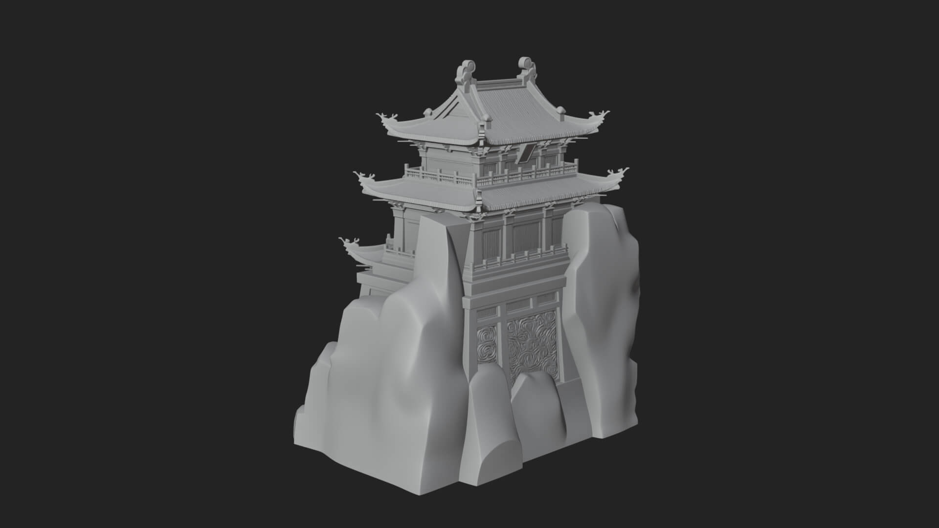 Fortified Pagoda Tower Design 16 3D Print Model 3D Model