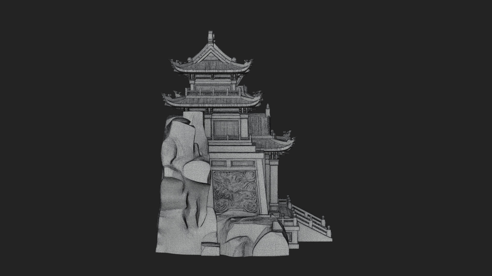 Fortified Pagoda Tower Design 16 3D Print Model 3D Model