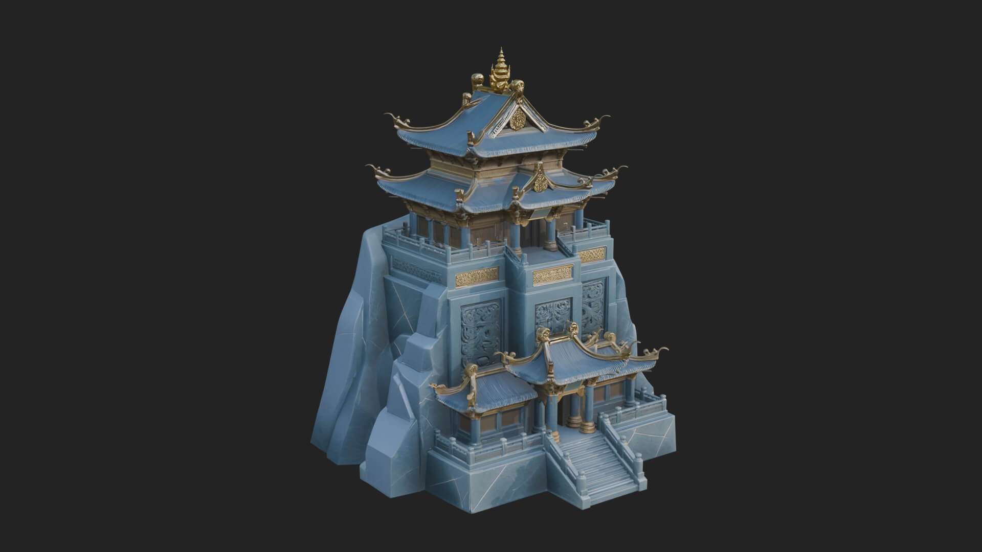 Fortified Pagoda Tower Design 17 3D Print Model 3D Model