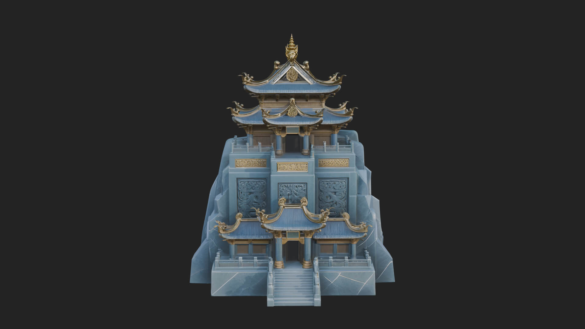 Fortified Pagoda Tower Design 17 3D Print Model 3D Model