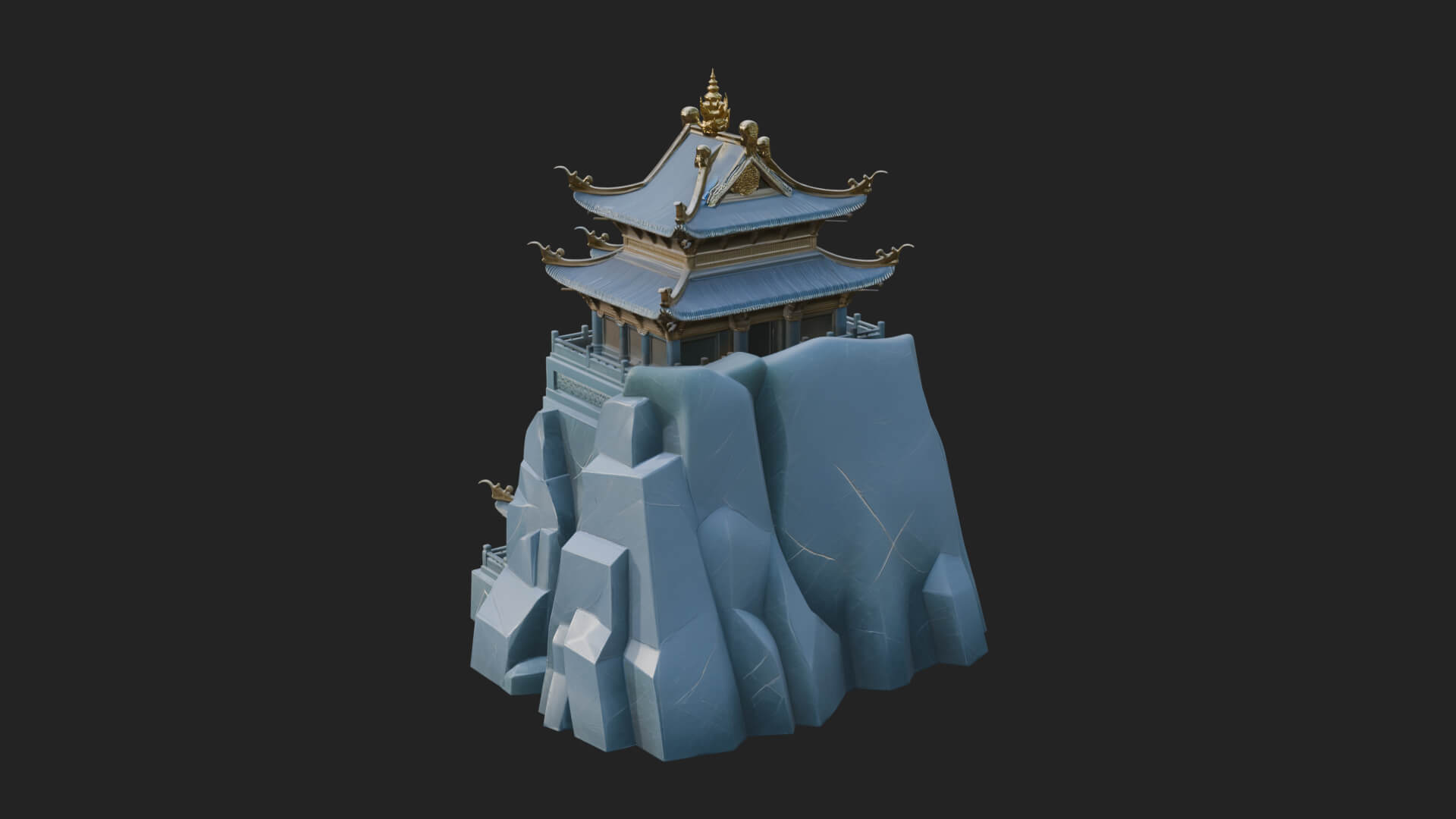 Fortified Pagoda Tower Design 17 3D Print Model 3D Model