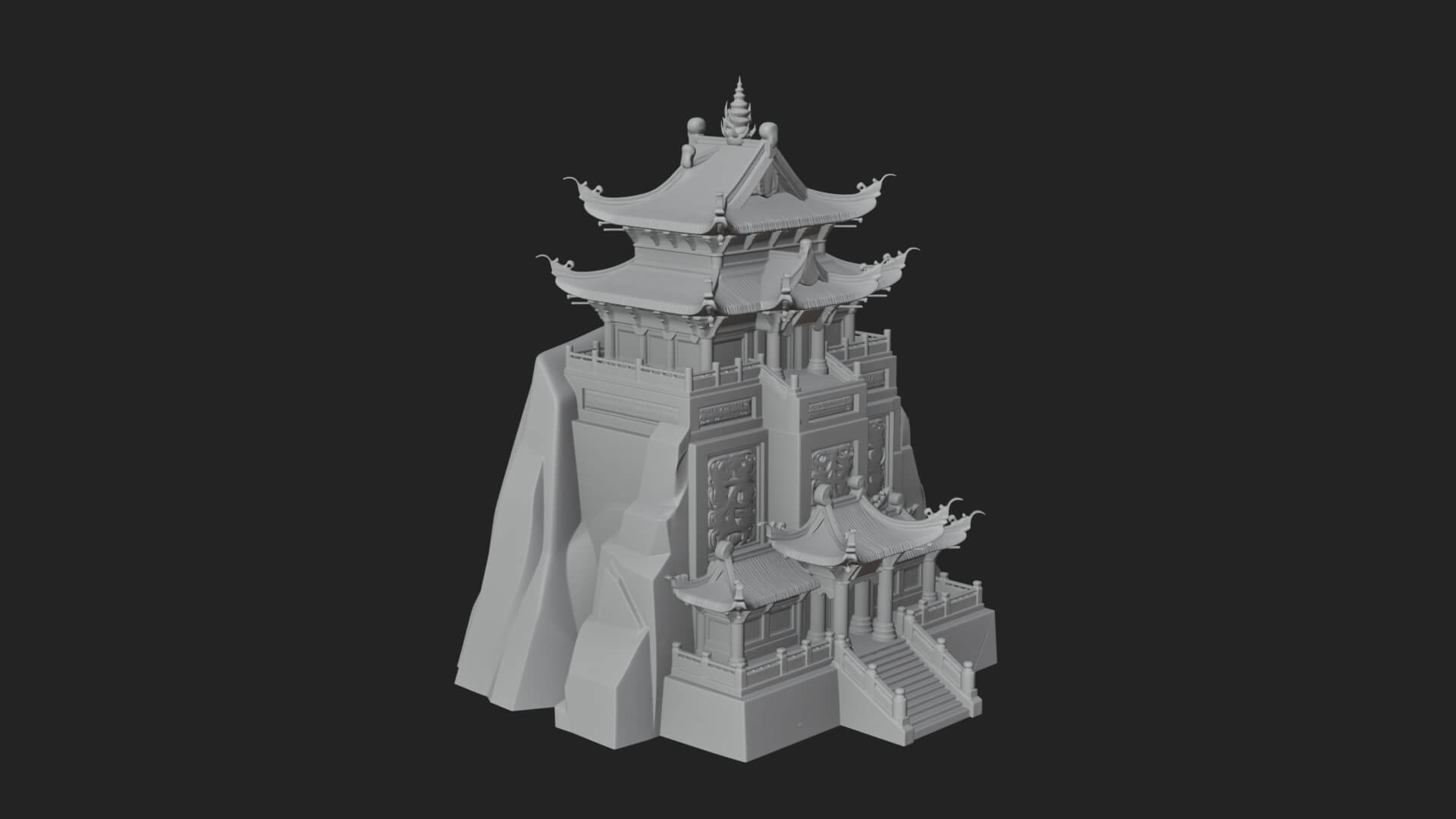 Fortified Pagoda Tower Design 17 3D Print Model 3D Model