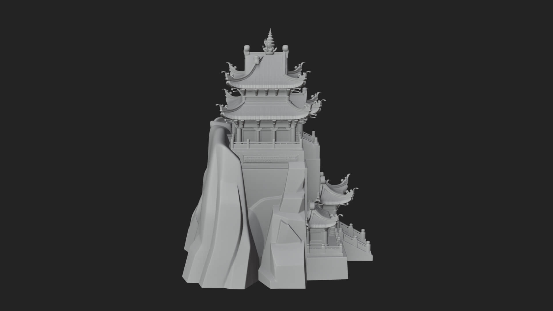 Fortified Pagoda Tower Design 17 3D Print Model 3D Model