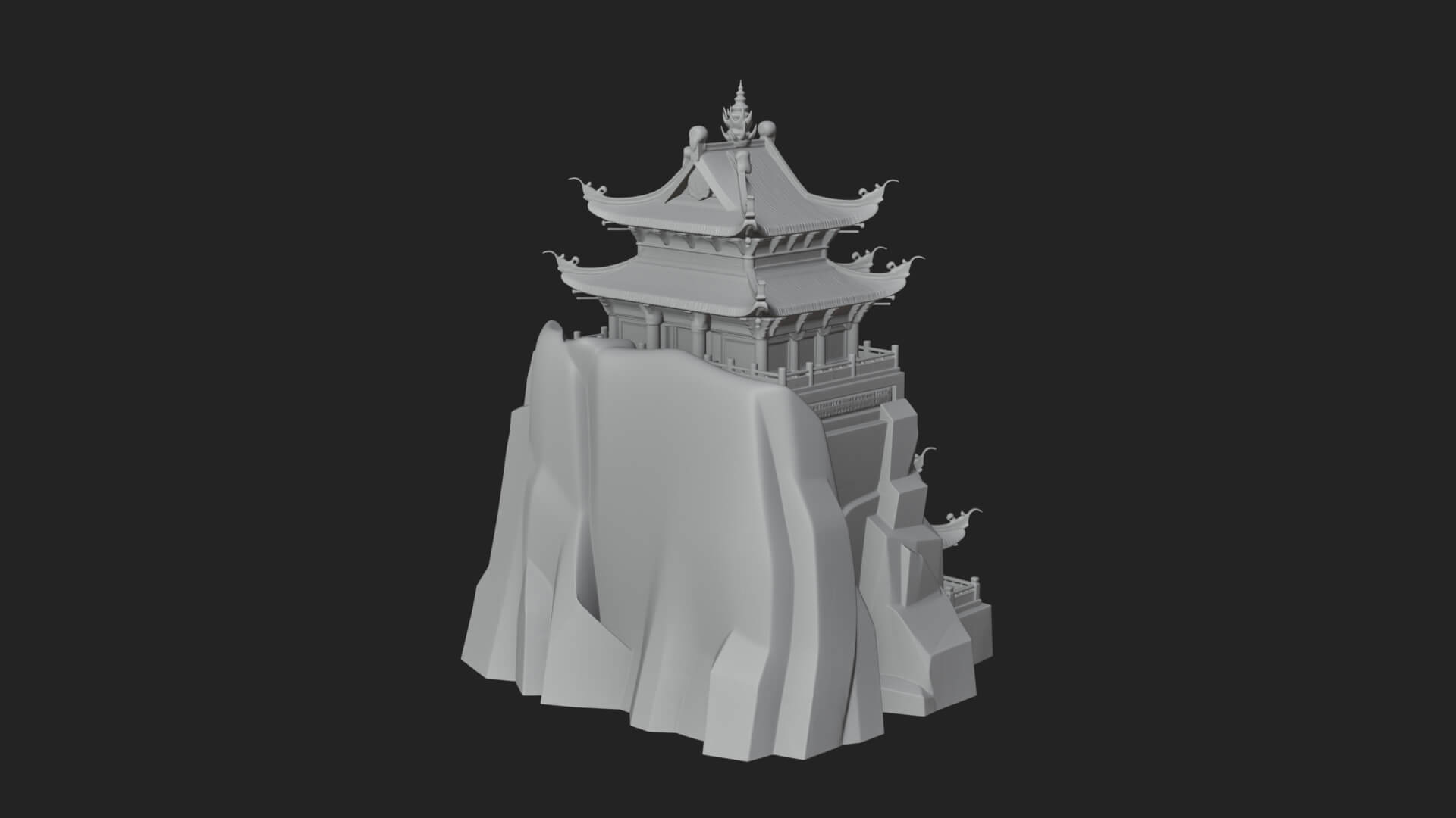 Fortified Pagoda Tower Design 17 3D Print Model 3D Model