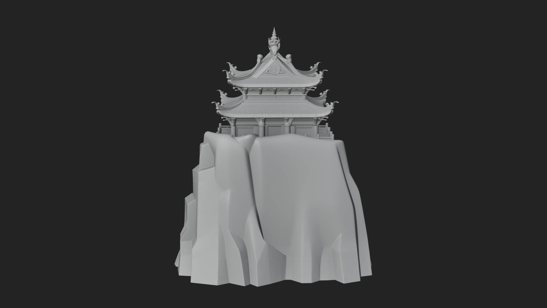 Fortified Pagoda Tower Design 17 3D Print Model 3D Model