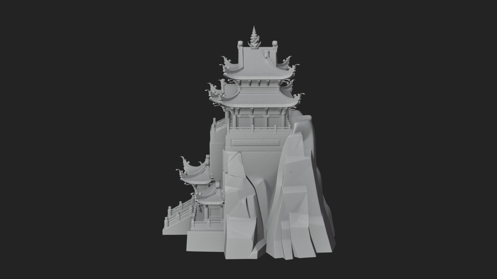 Fortified Pagoda Tower Design 17 3D Print Model 3D Model