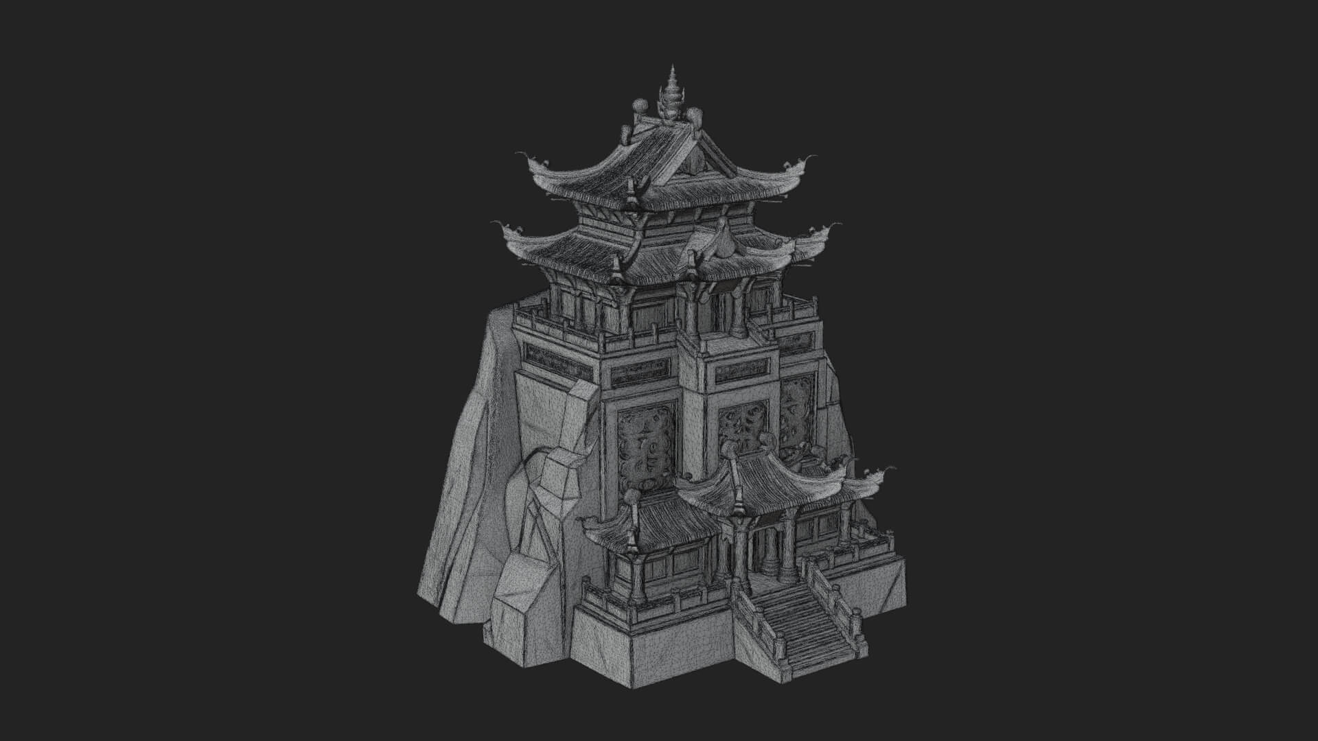 Fortified Pagoda Tower Design 17 3D Print Model 3D Model