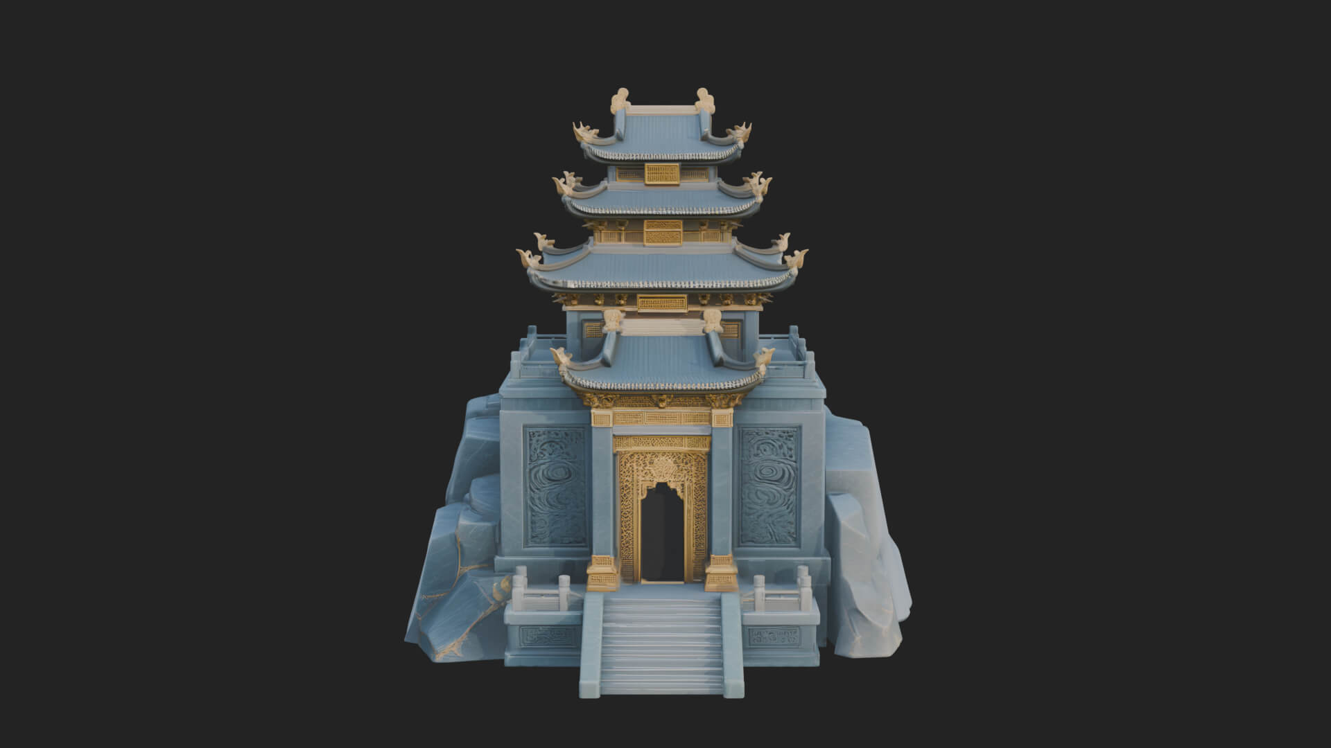 Fortified Pagoda Tower Design 18 3D Print Model 3D Model