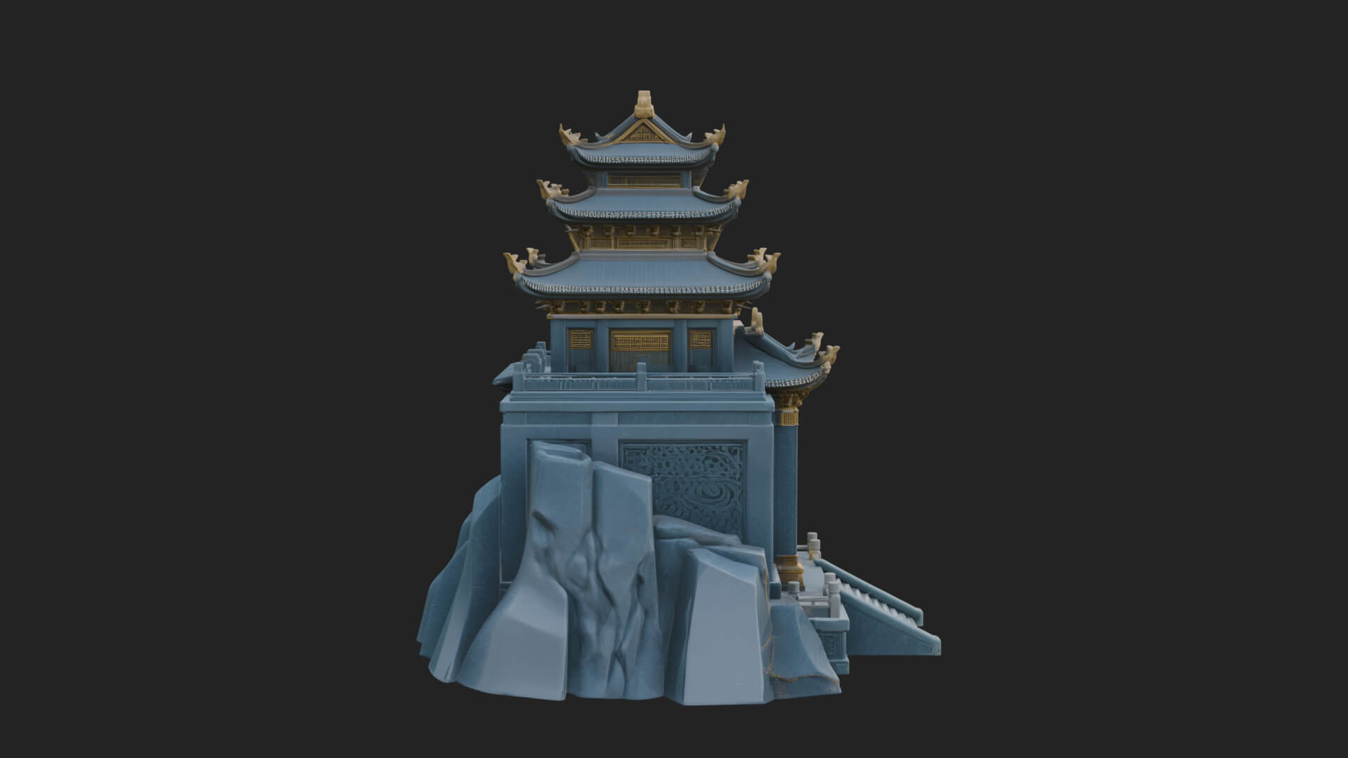 Fortified Pagoda Tower Design 18 3D Print Model 3D Model