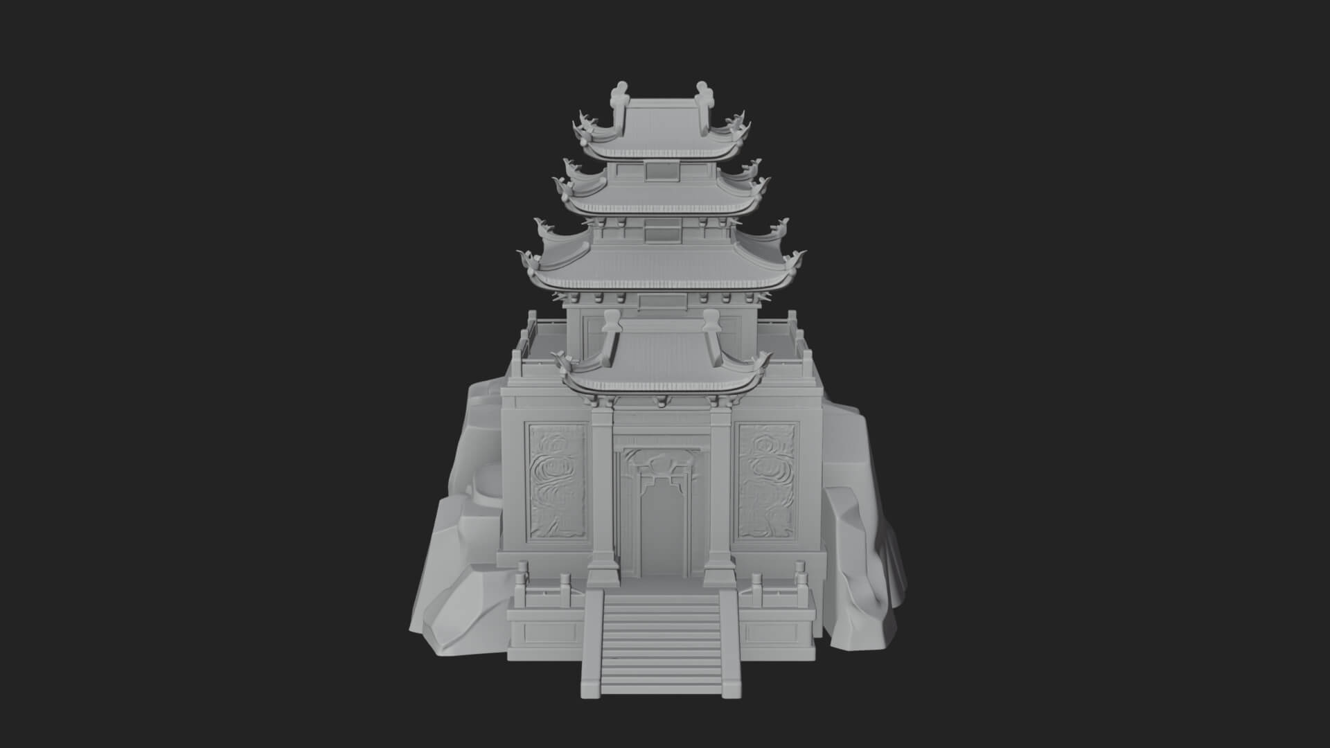 Fortified Pagoda Tower Design 18 3D Print Model 3D Model