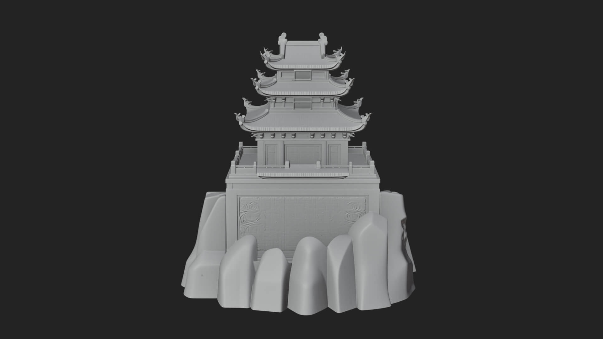 Fortified Pagoda Tower Design 18 3D Print Model 3D Model