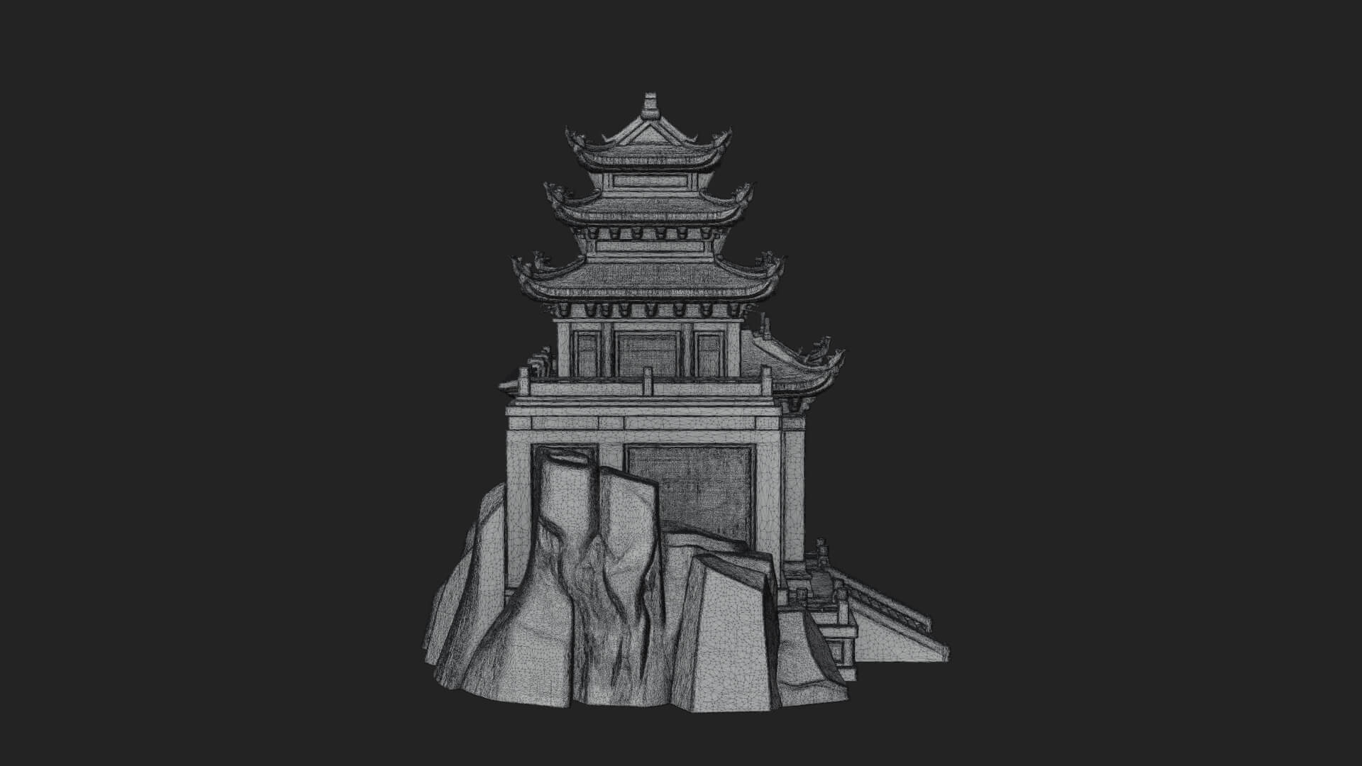 Fortified Pagoda Tower Design 18 3D Print Model 3D Model