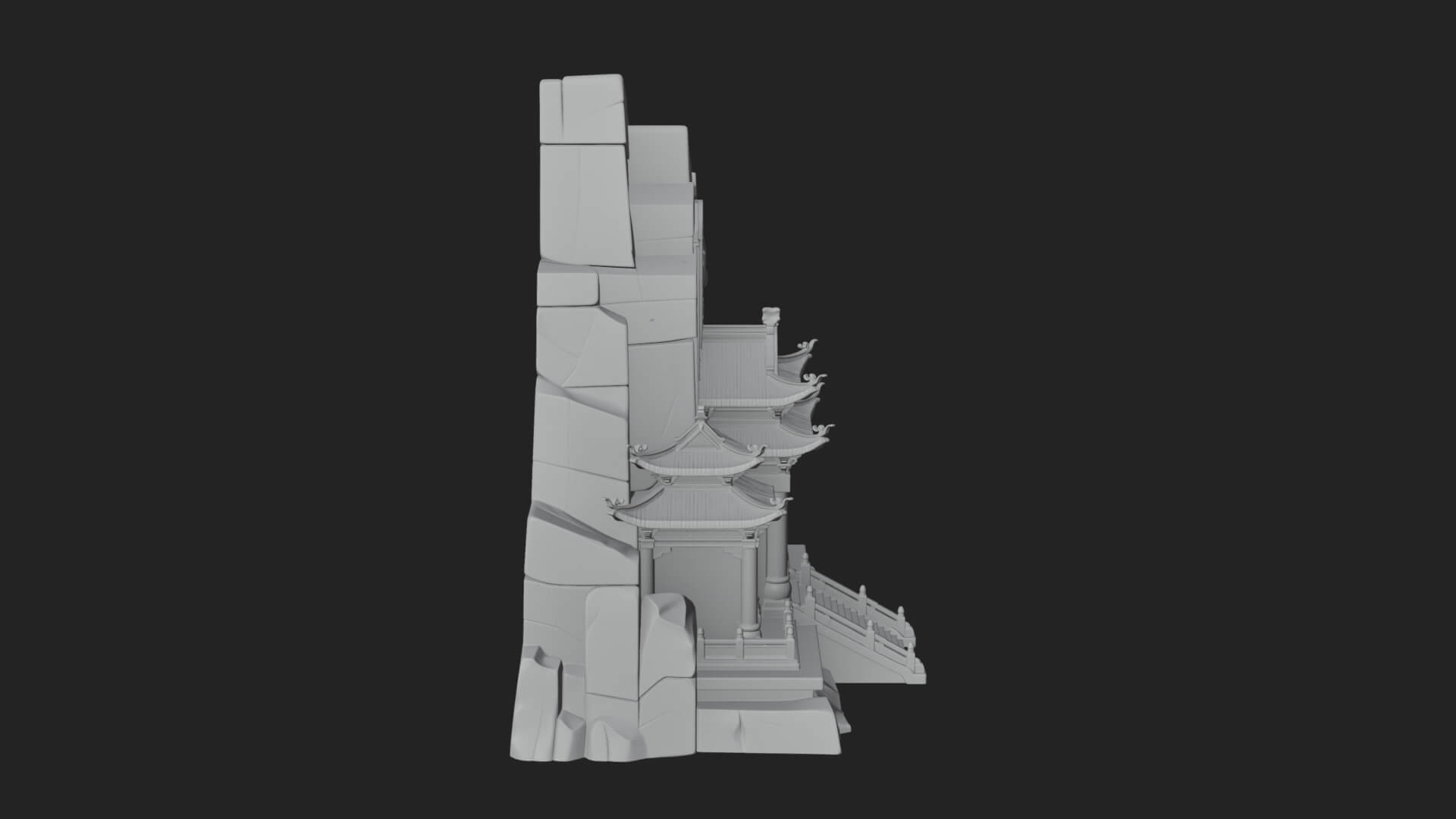 Fortified Pagoda Tower Design 19 3D Print Model 3D Model