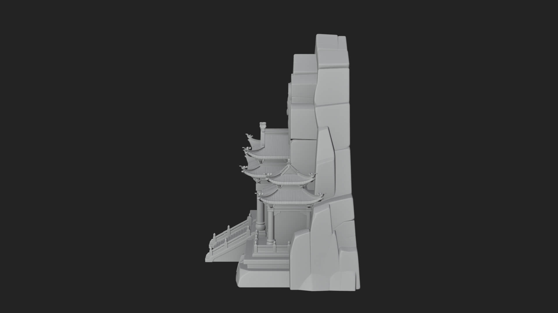 Fortified Pagoda Tower Design 19 3D Print Model 3D Model