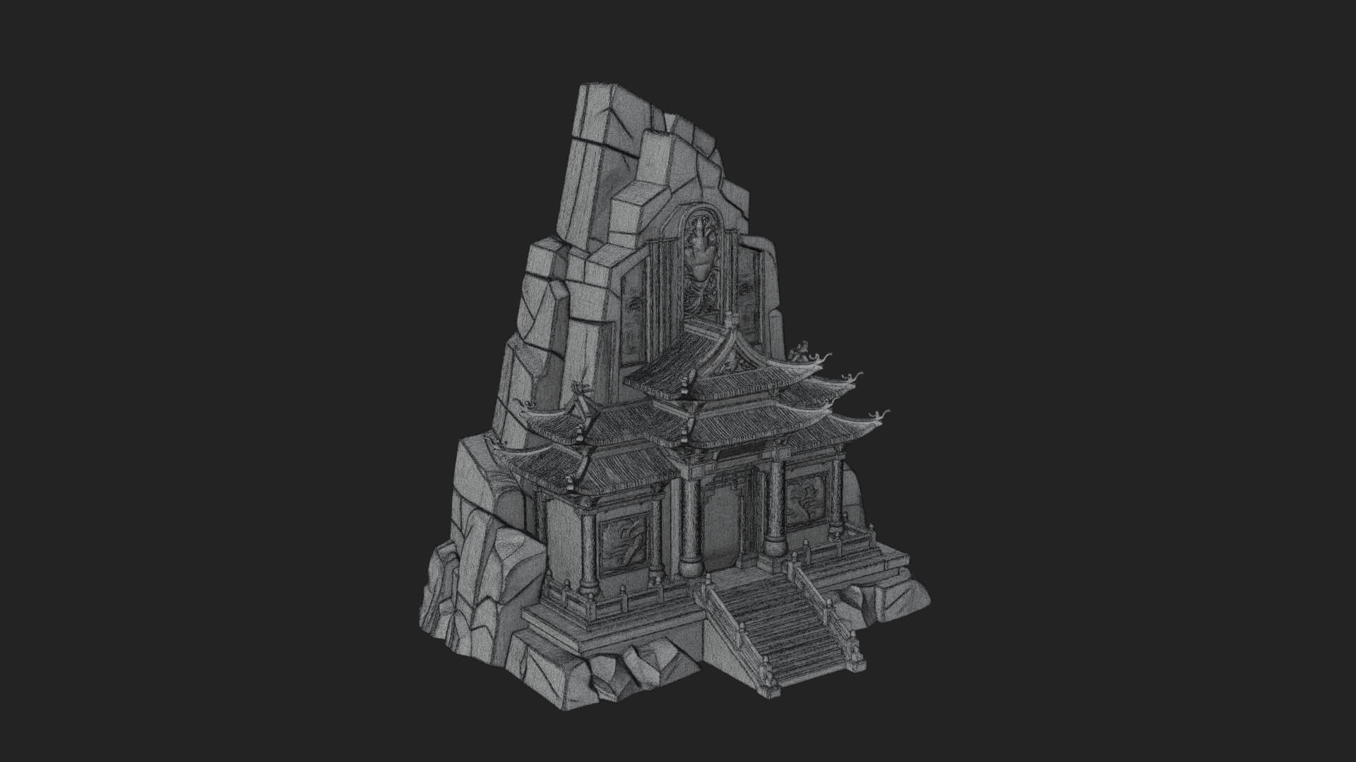 Fortified Pagoda Tower Design 19 3D Print Model 3D Model