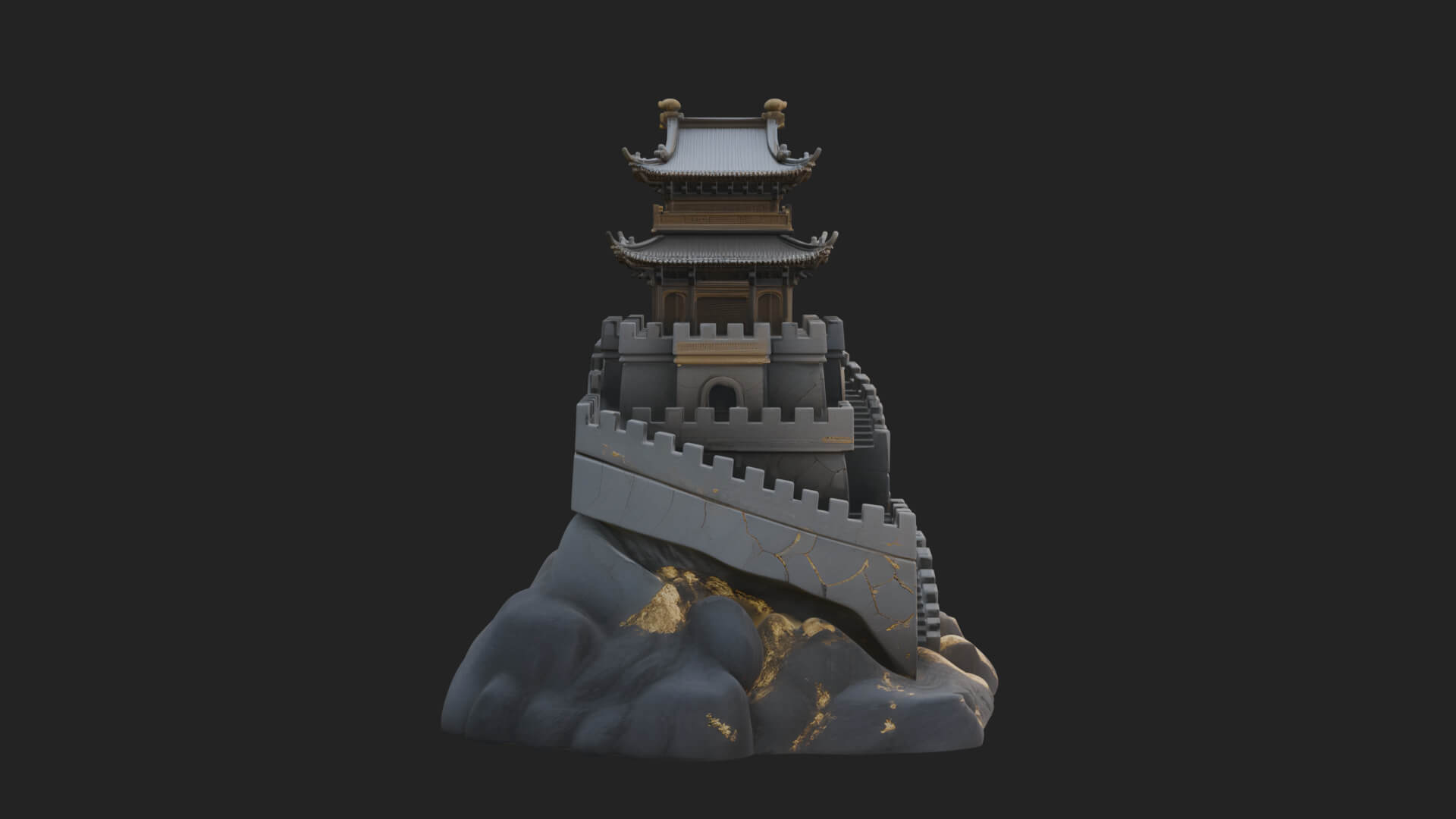 Fortified Pagoda Tower Design 3 3D Print Model 3D Model