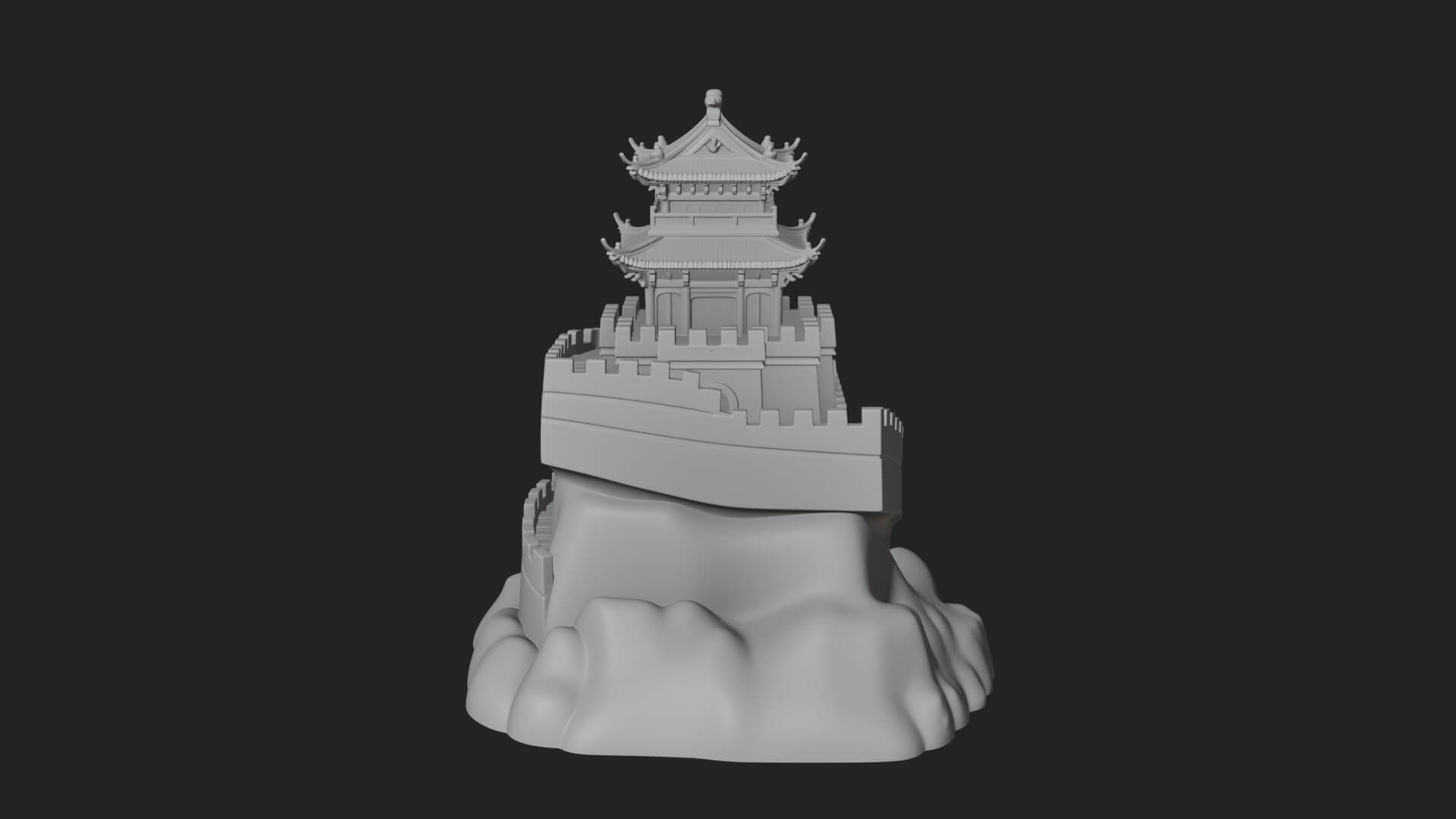 Fortified Pagoda Tower Design 3 3D Print Model 3D Model