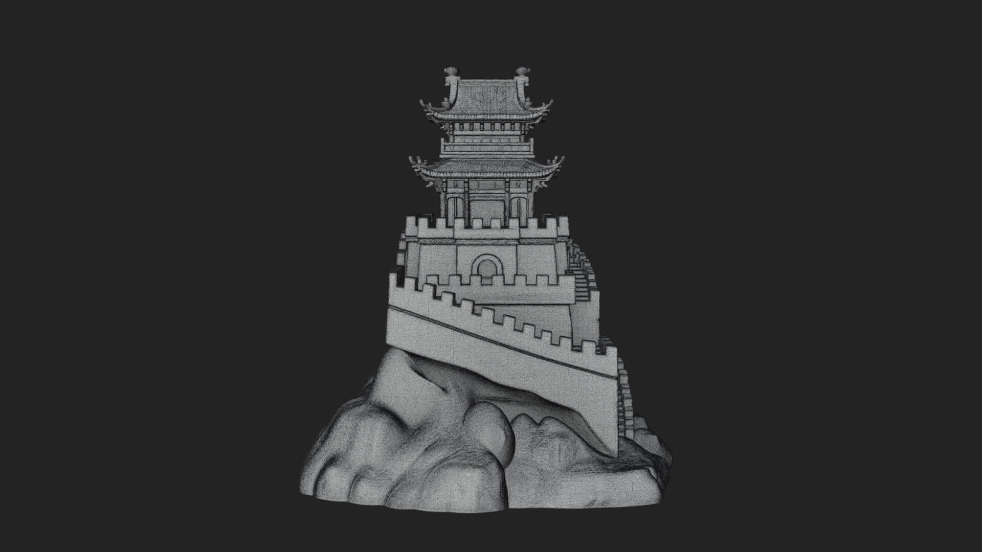 Fortified Pagoda Tower Design 3 3D Print Model 3D Model