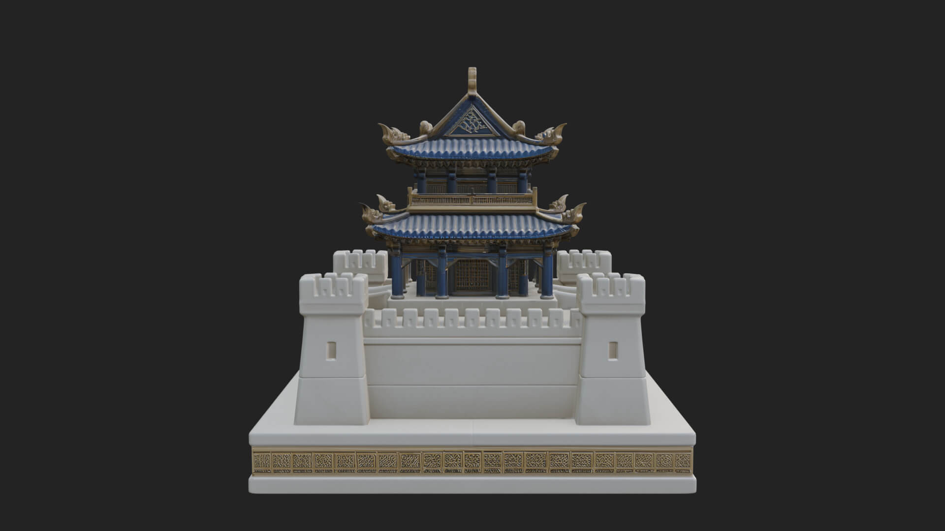 Fortified Pagoda Tower Design 7 3D Print Model 3D Model