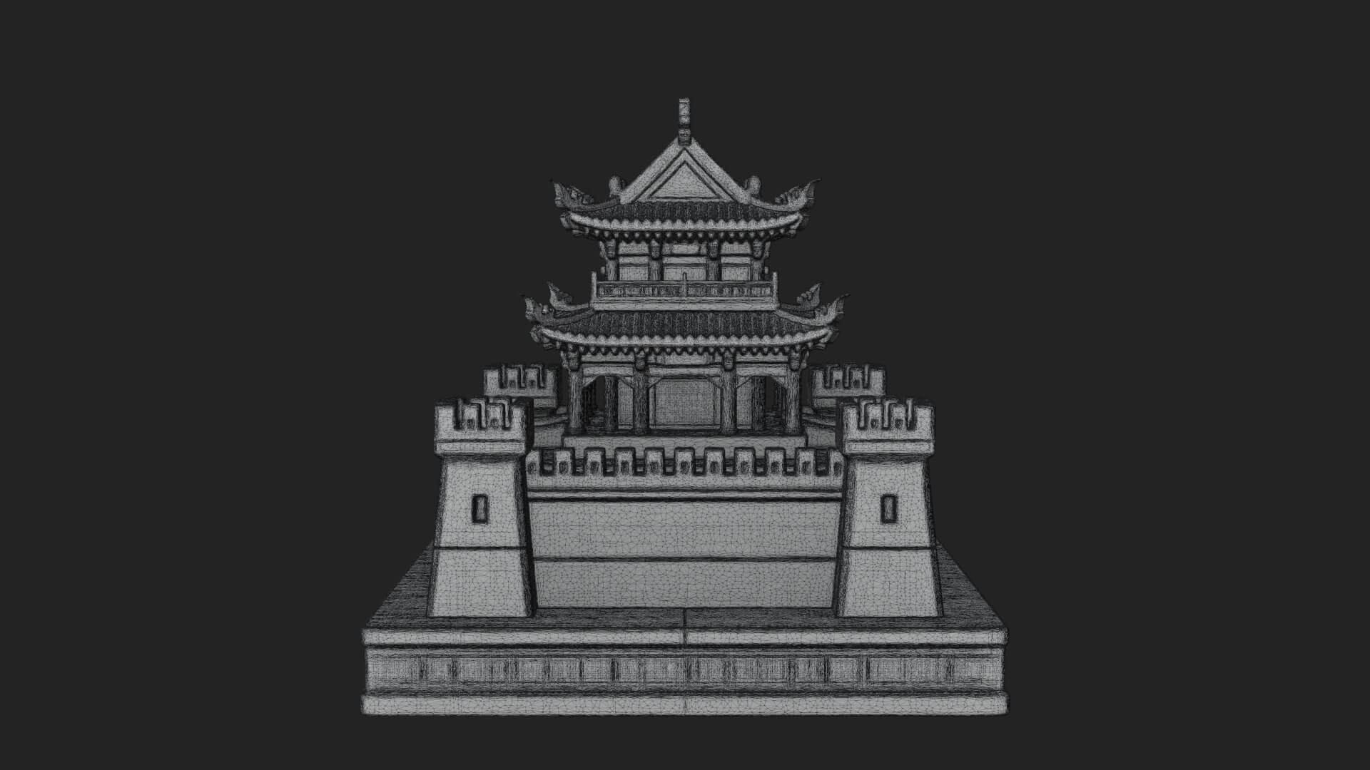 Fortified Pagoda Tower Design 7 3D Print Model 3D Model