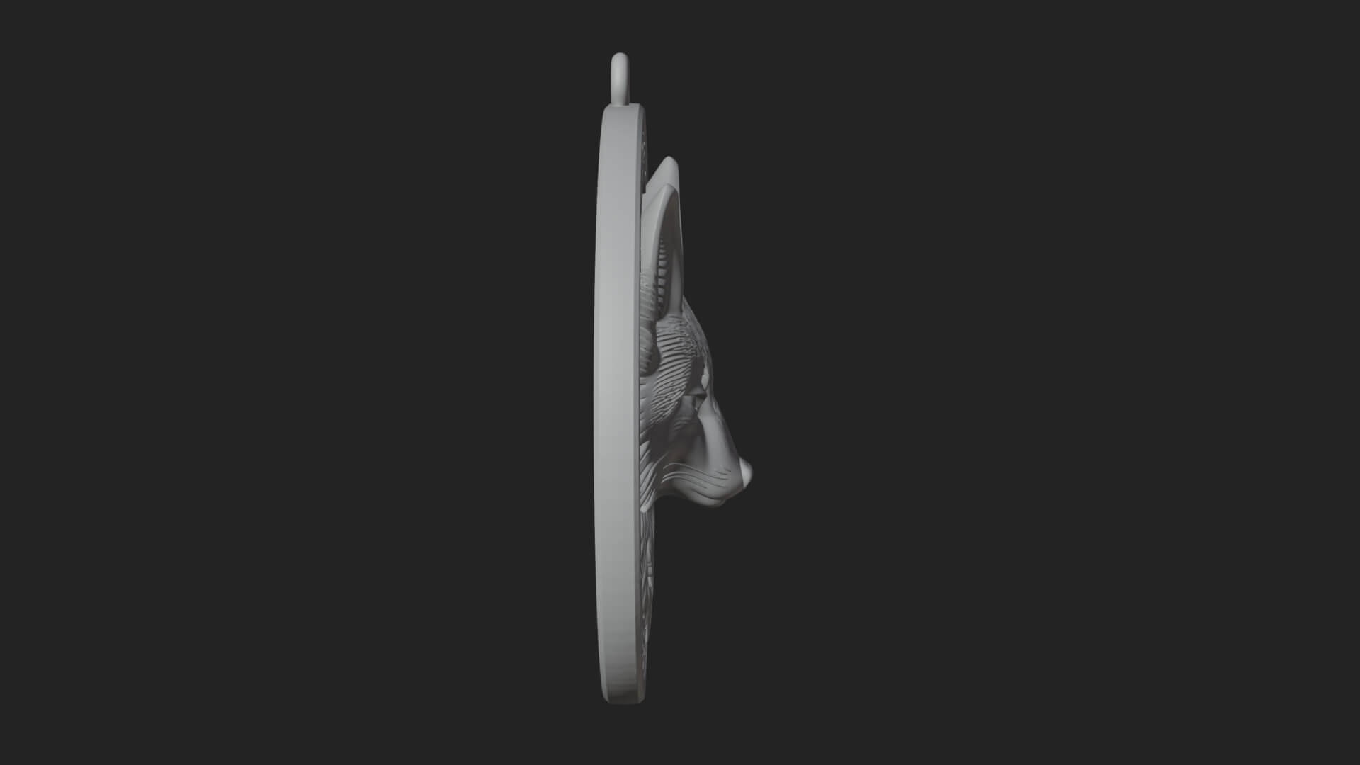 Fox Head Oval Relief Plaque Design 2 3D Print Model 3D Model