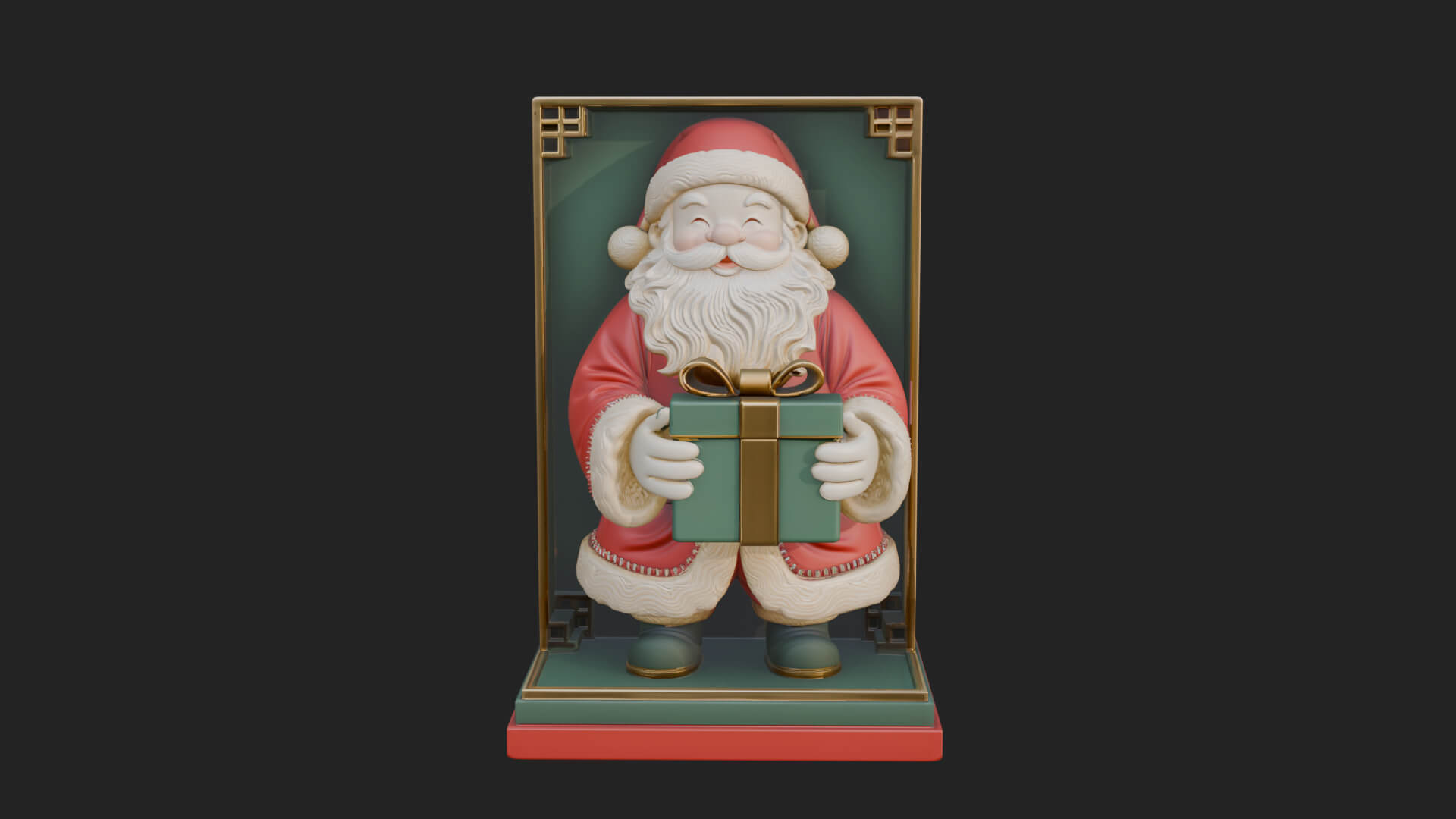 Framed Niche Santa Statue Design 1 3D Print Model 3D Model