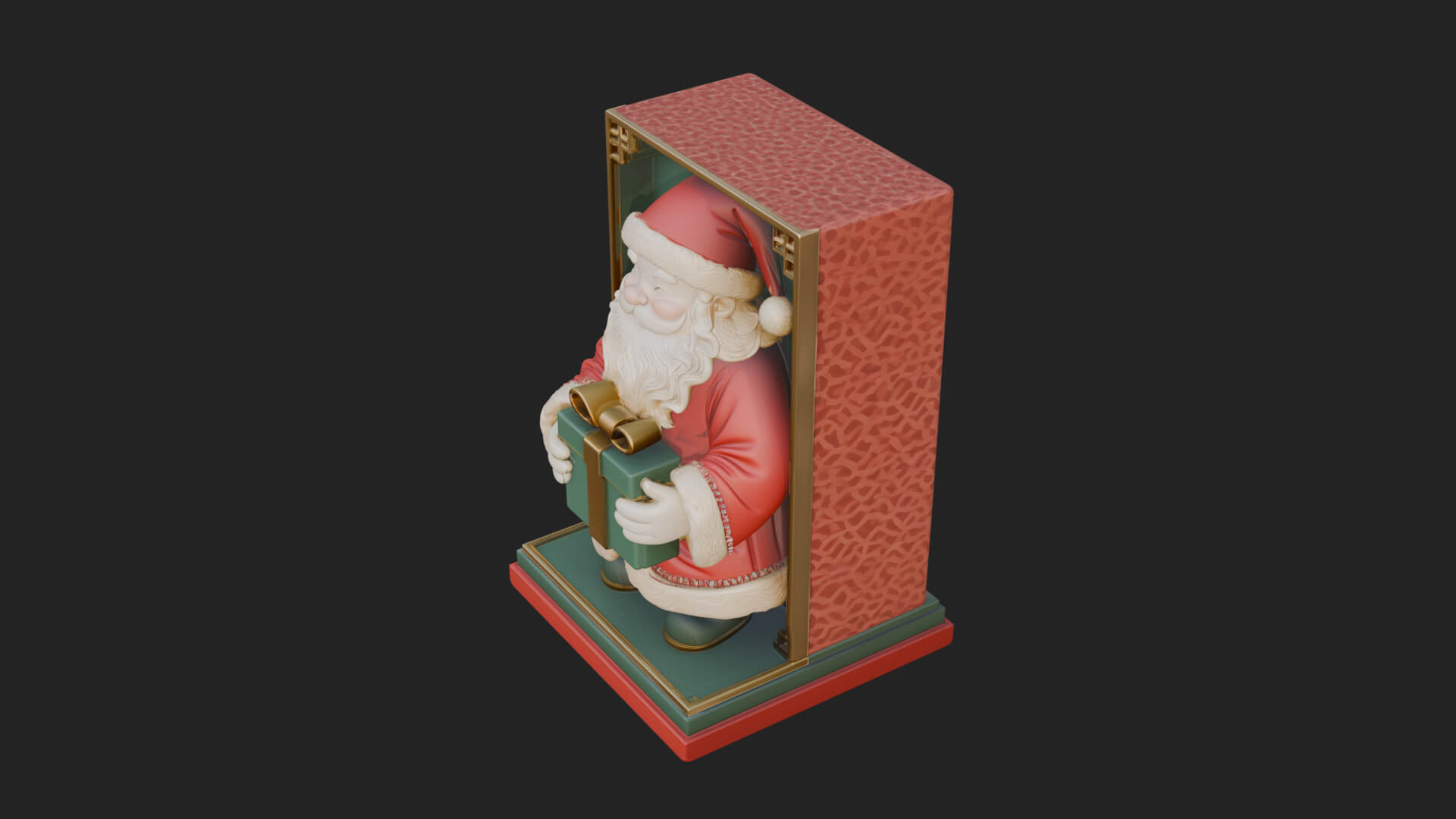 Framed Niche Santa Statue Design 1 3D Print Model 3D Model