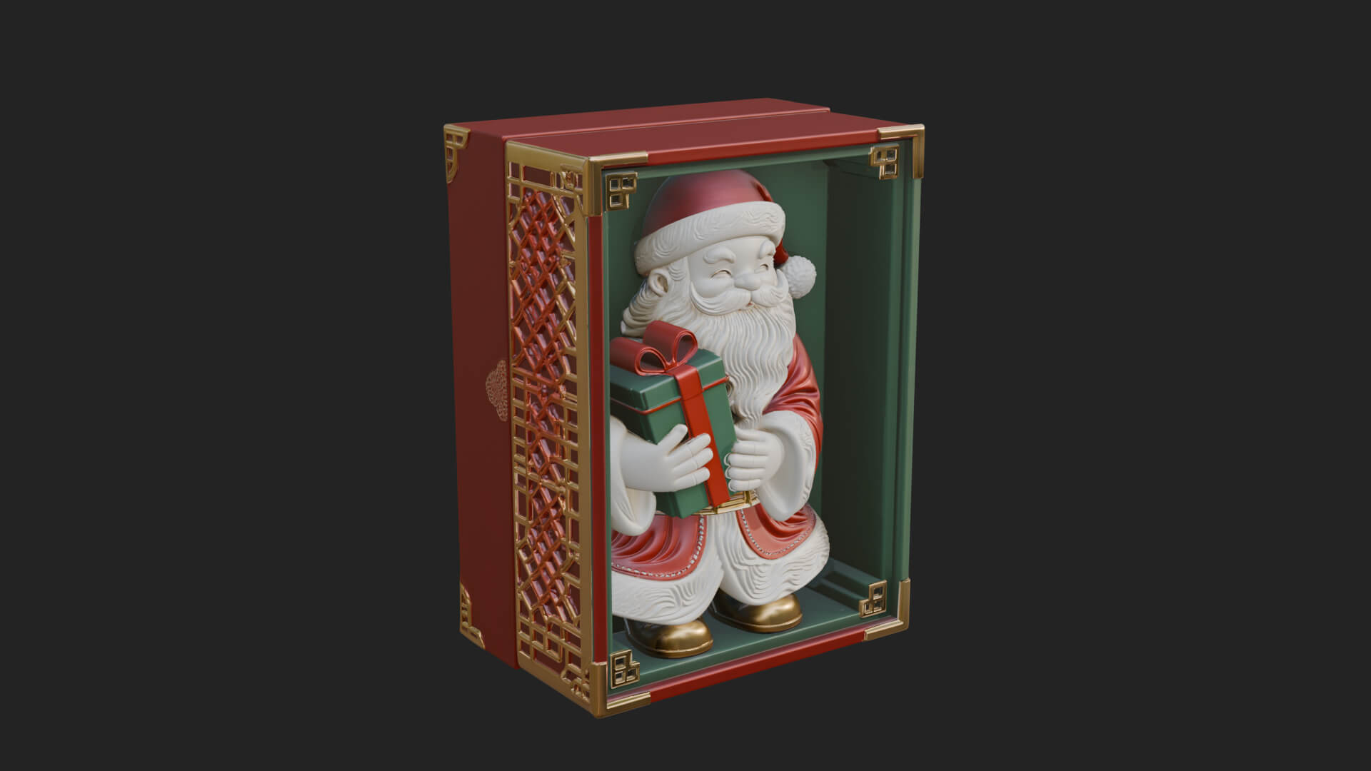 Framed Niche Santa Statue Design 2 3D Print Model 3D Model
