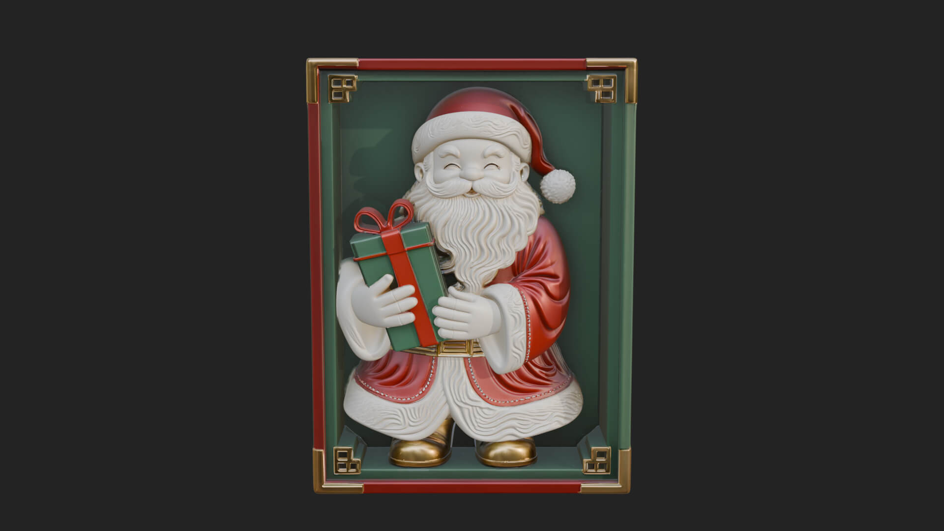 Framed Niche Santa Statue Design 2 3D Print Model 3D Model