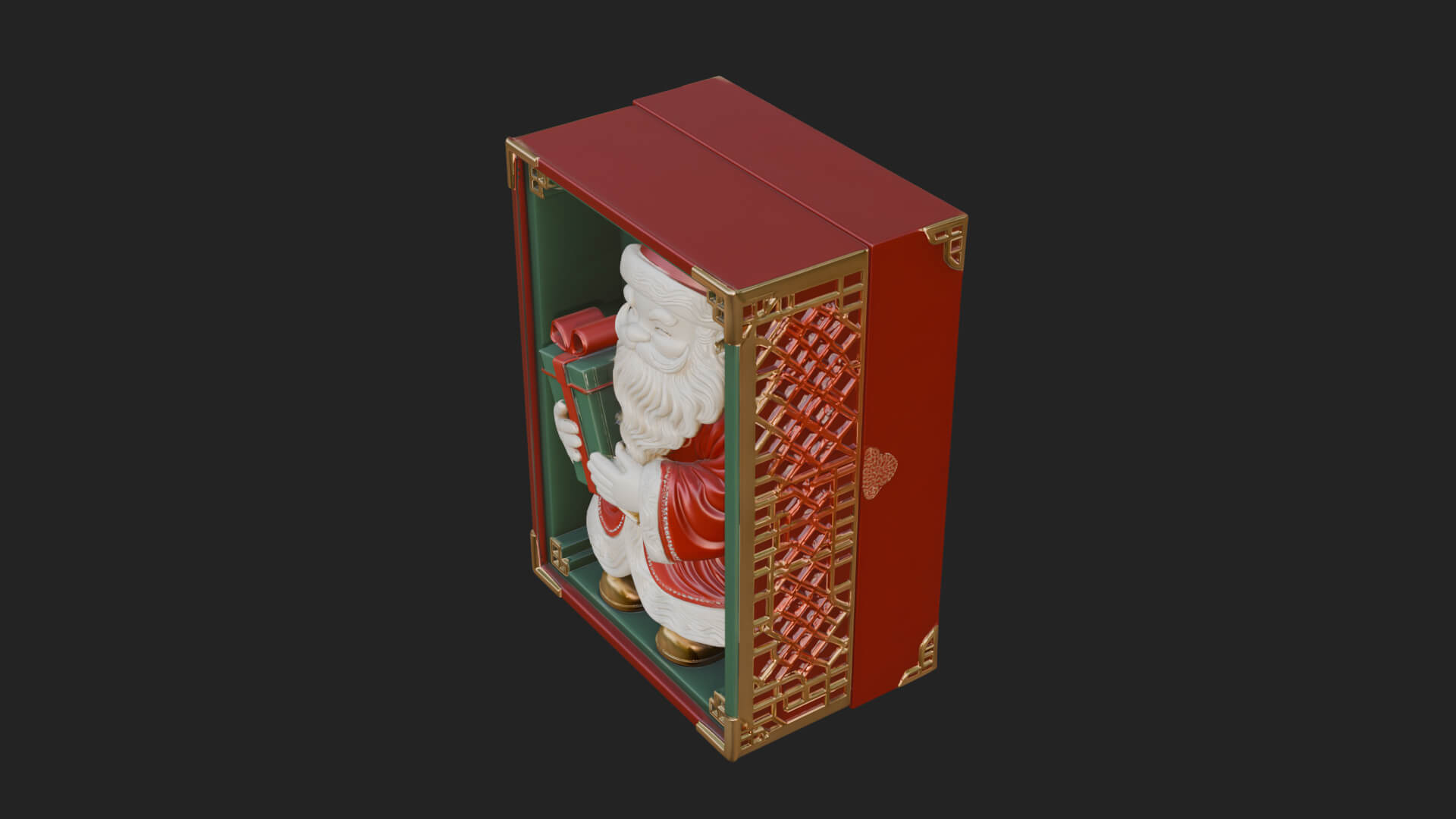 Framed Niche Santa Statue Design 2 3D Print Model 3D Model