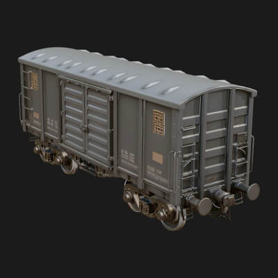 Freight Train Wagon Model Design 11 3D Print Model