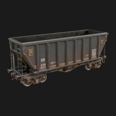 Freight Train Wagon Model Design 5 3D Print Model
