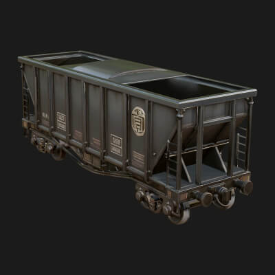 Freight Train Wagon Model Design 9 3D Print Model