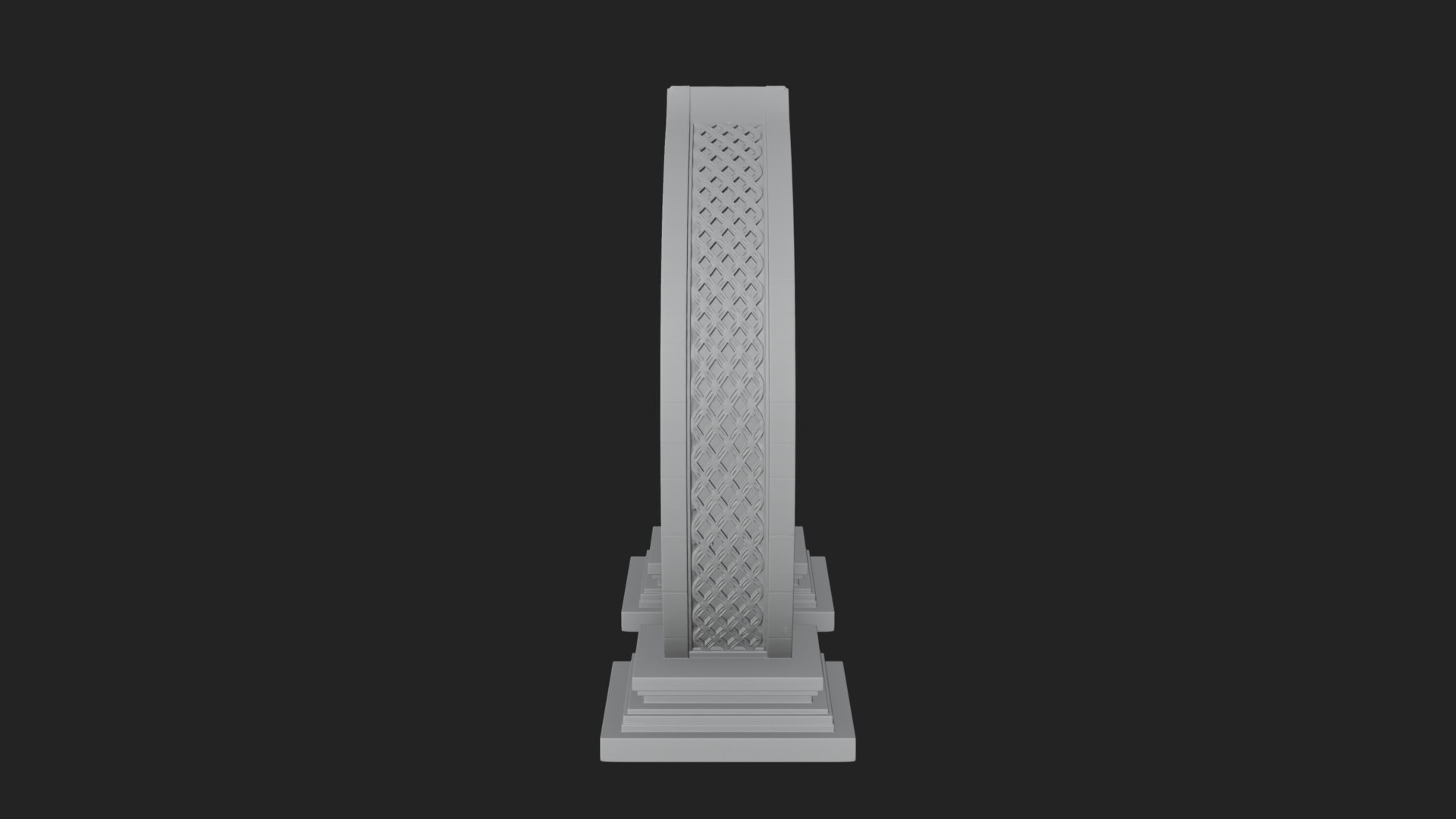 Fretwork Stone Arch Design 1 3D Print Model 3D Model