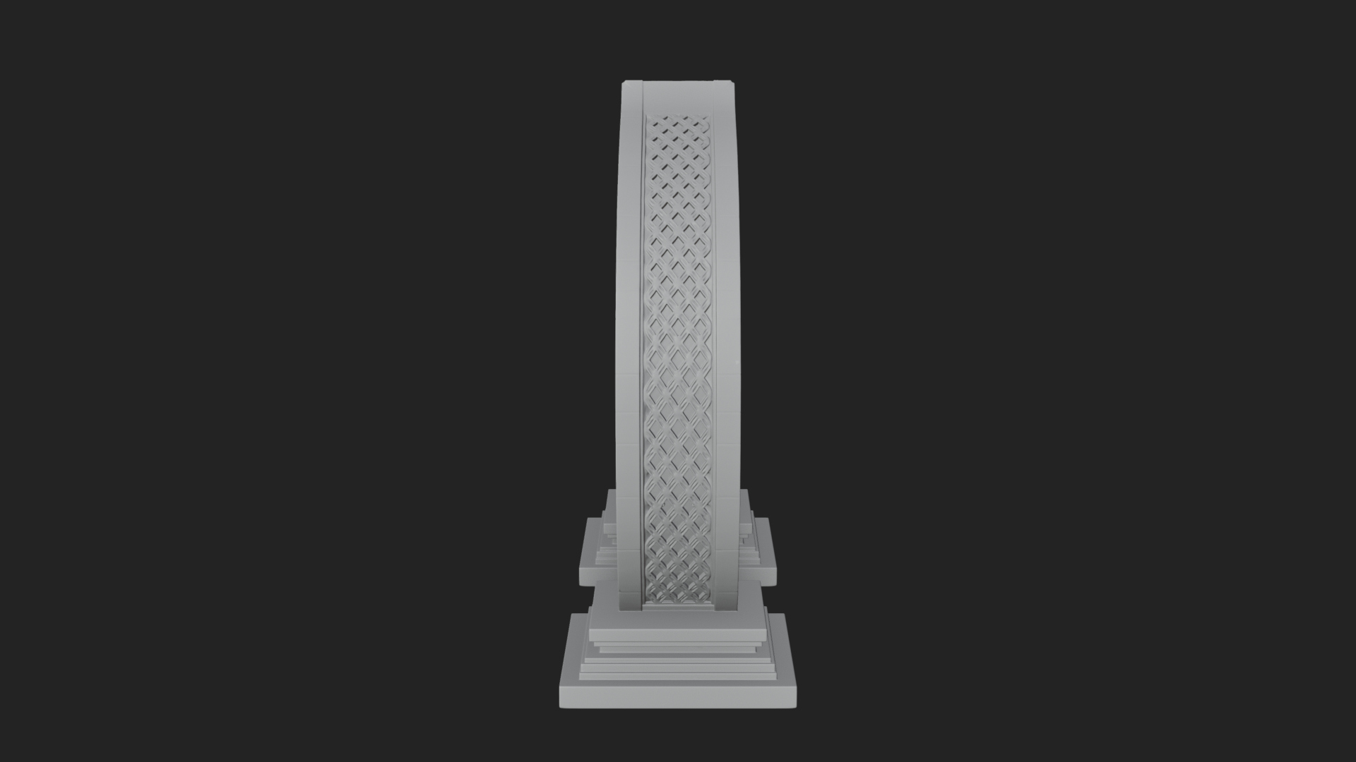 Fretwork Stone Arch Design 1 3D Print Model 3D Model
