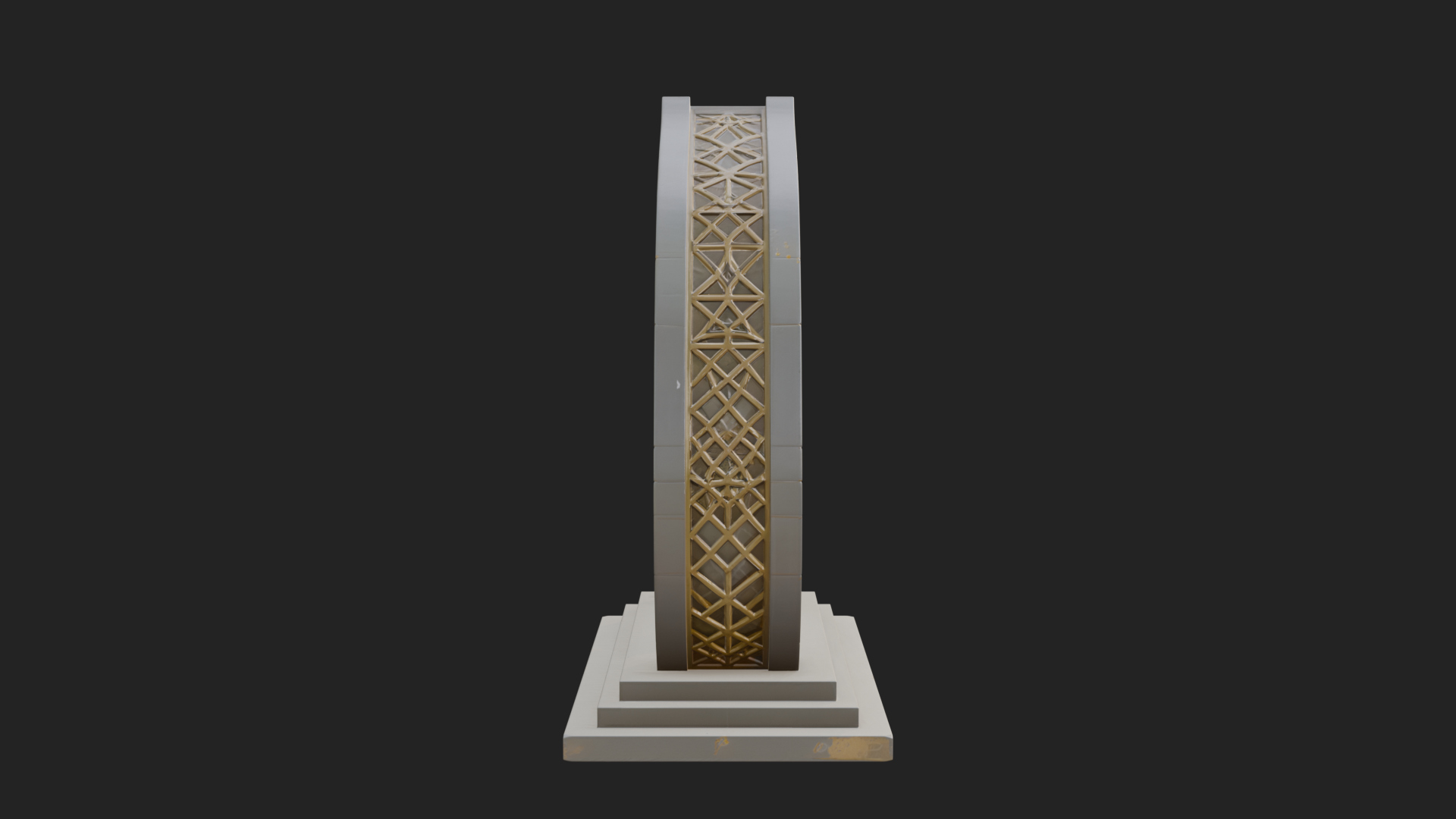 Fretwork Stone Arch Design 3 3D Print Model 3D Model
