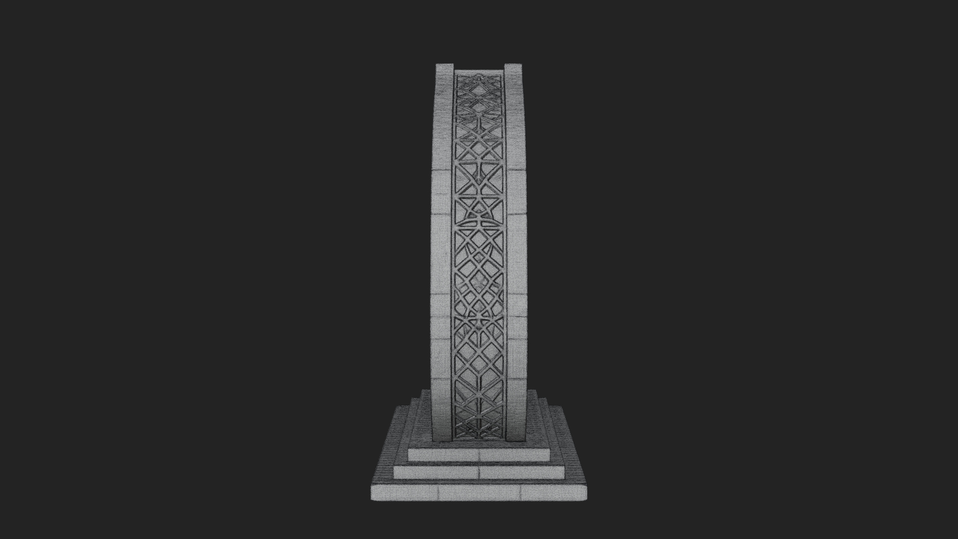 Fretwork Stone Arch Design 3 3D Print Model 3D Model
