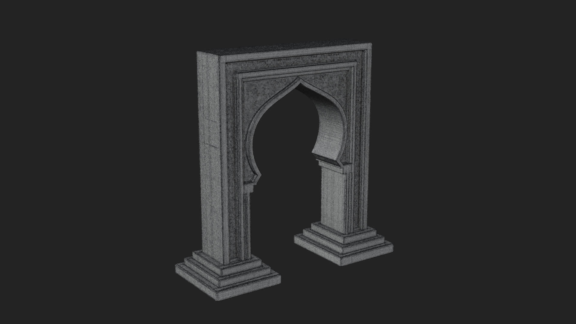 Fretwork Stone Arch Design 4 3D Print Model 3D Model