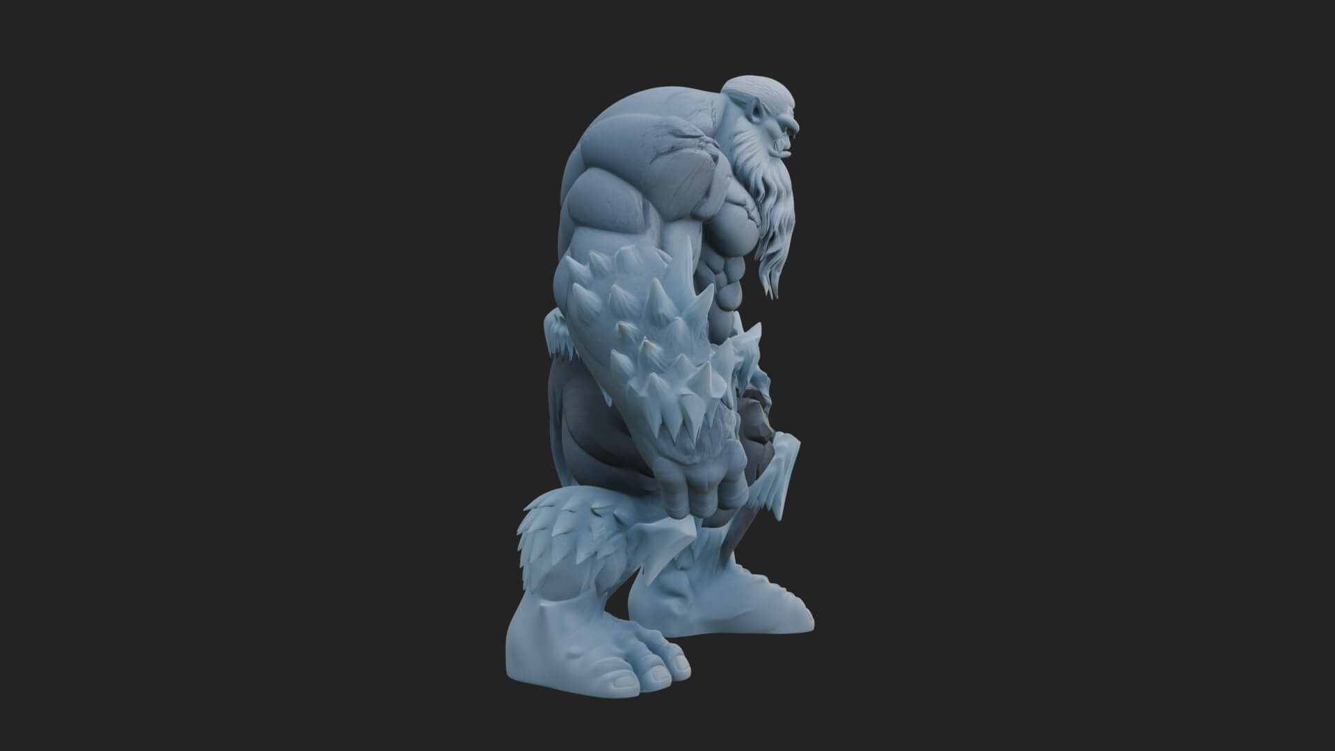 Frost Ice Giant Statue Design 1 3D Print Model 3D Model